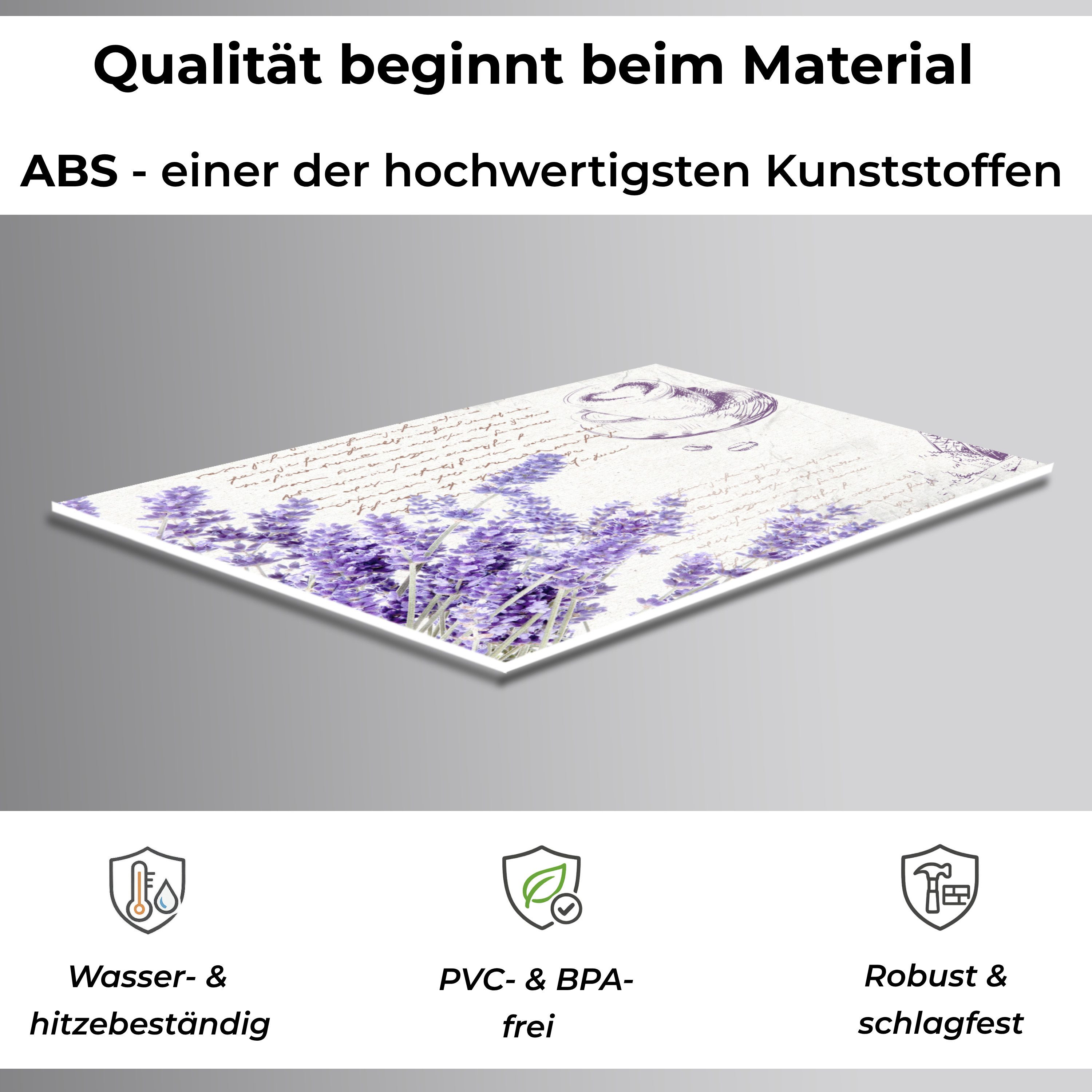 Rodnik Küchenrückwand Lavendel, monolithische ABS-Platte mit Direktdruck, formstabil und langlebig