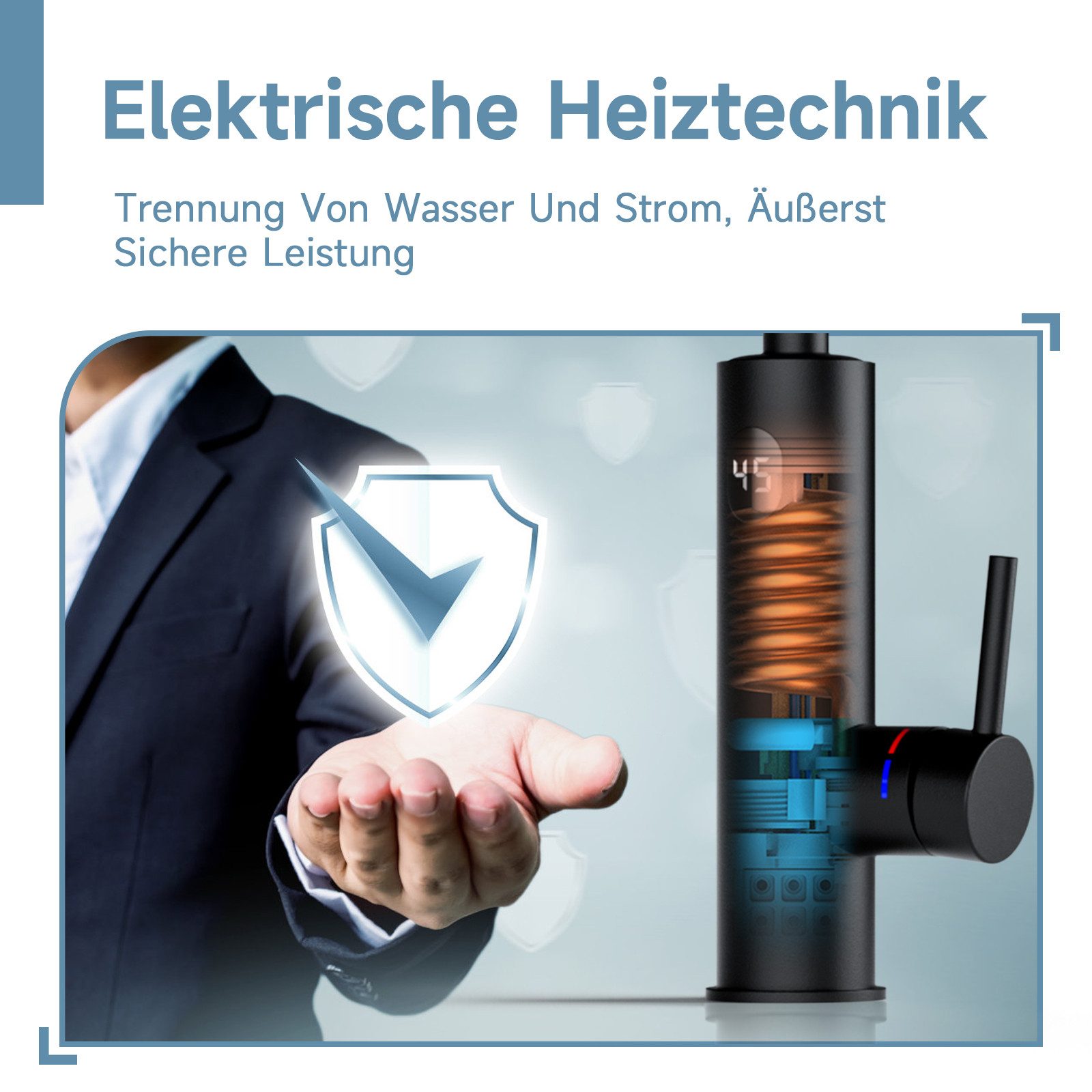 Oihpaw Küchenarmatur Wasserhahn Mit Durchlauferhitzer Elektrischer Wasserha günstig online kaufen