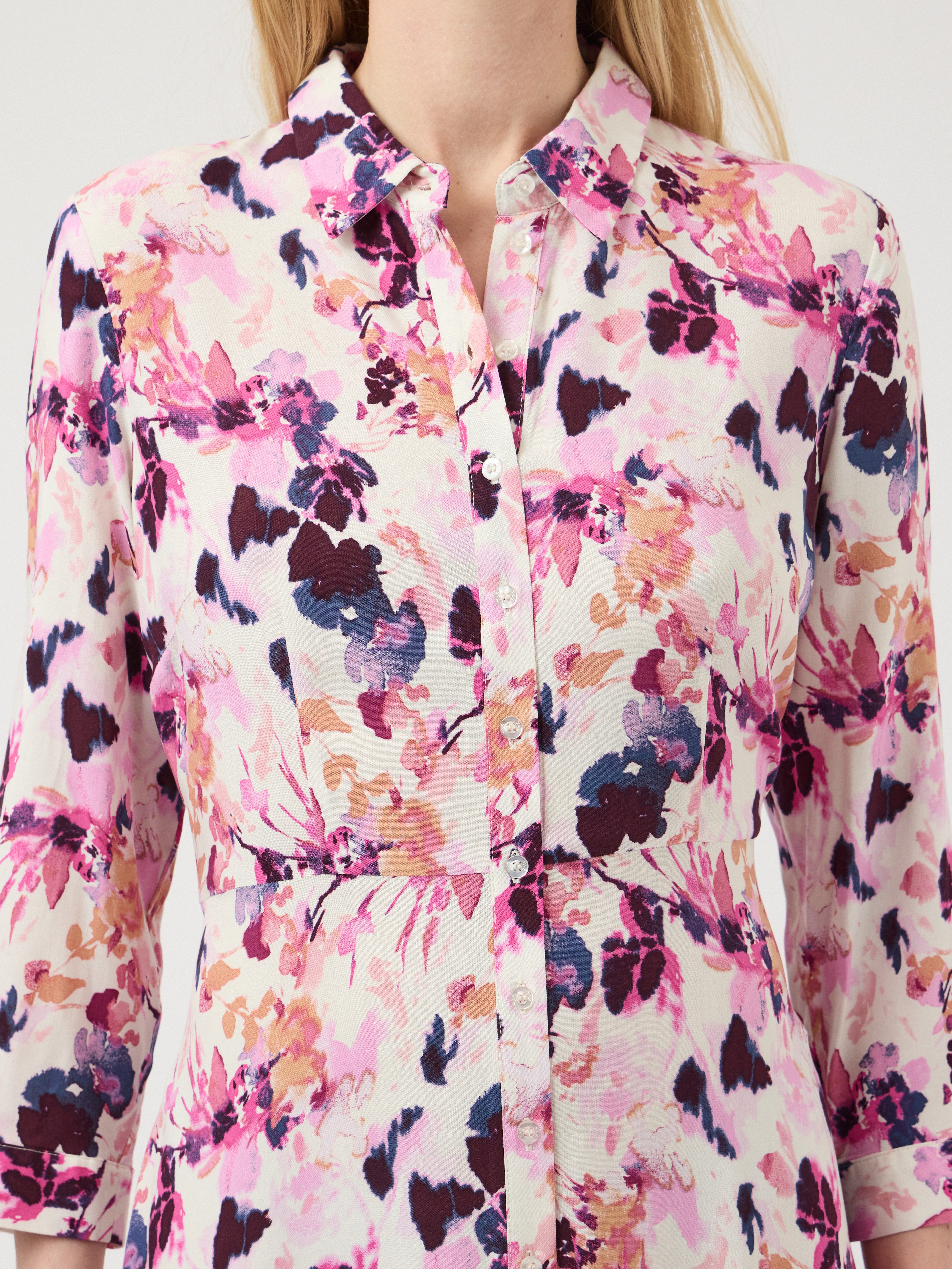 Y.A.S Hemdblusenkleid YASSAVANNA LONG SHIRT DRESS Viskose, loose fit