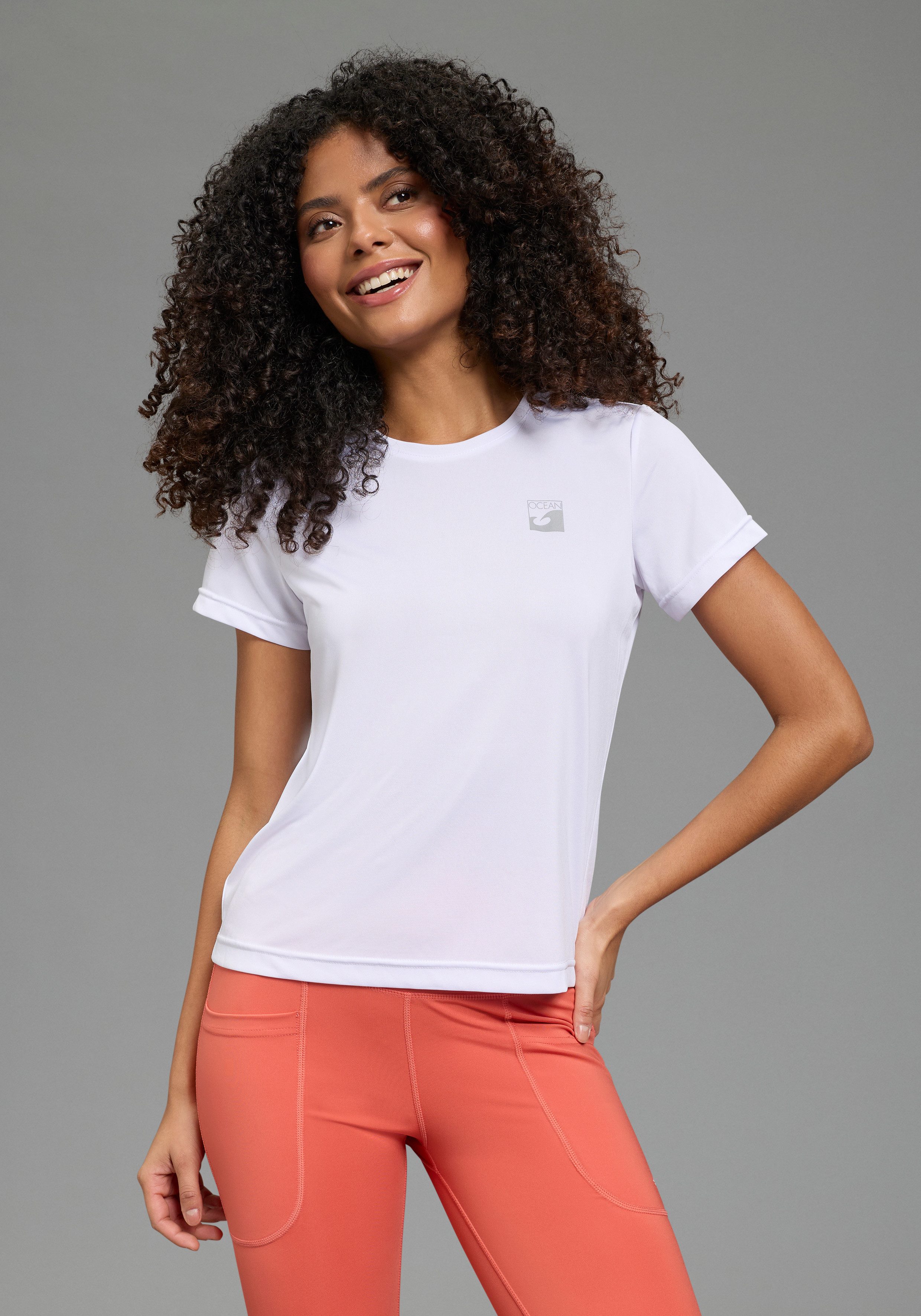 Ocean Sportswear Kurzarmshirt (3) figurbetonte Passform, hüftlange Schnittform, Kurzarm, UV-schützend