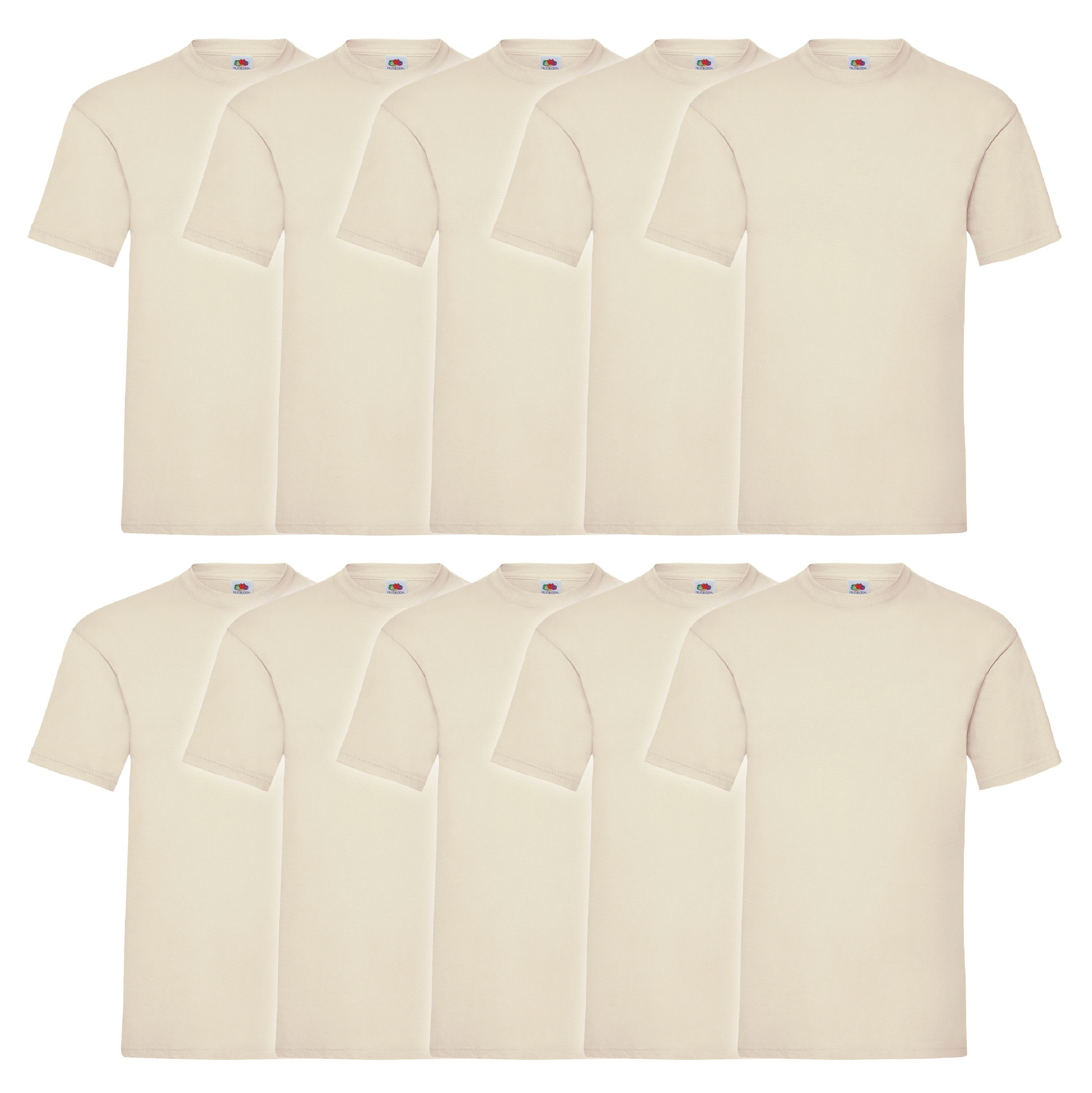 Fruit of the Loom Rundhalsshirt Pack the Valueweight T khaki Loom of 10er Fruit