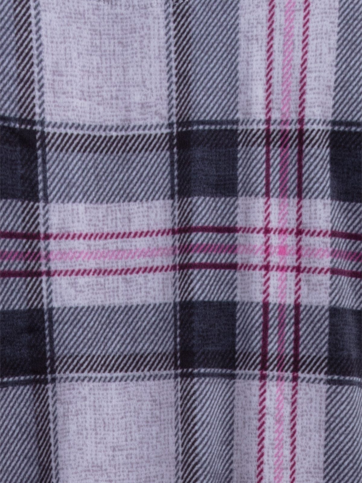 Henry Terre Nachthemd Velour Nachthemd langarm - Karo