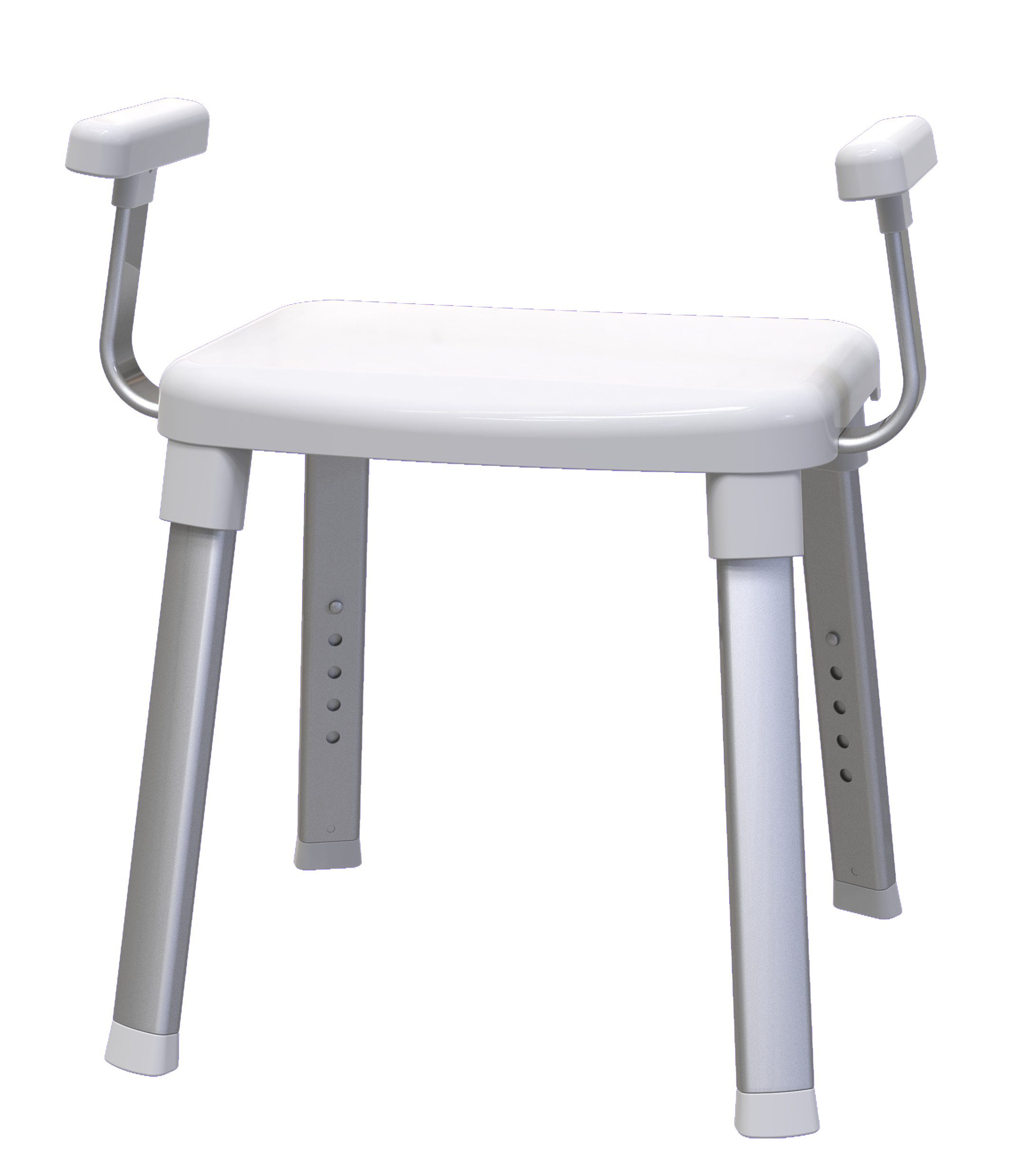 Bischof Dusch- und Badhocker Splash 2.0, belastbar bis 150 kg, rutschfester Stand, TÜV/GS geprüft, mit Armlehnen