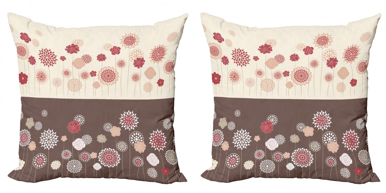 Kissenbezüge Modern Accent Doppelseitiger Digitaldruck, Abakuhaus (2 Stück), Blumen Frühlings-Blüten