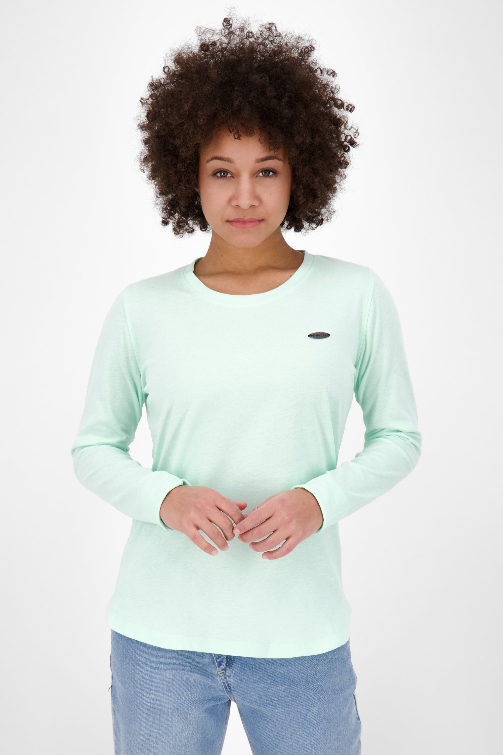 Alife & Kickin Langarmshirt LeaAK A Longsleeve Damen Langarmshirt, Shirt mint melange | Shirts