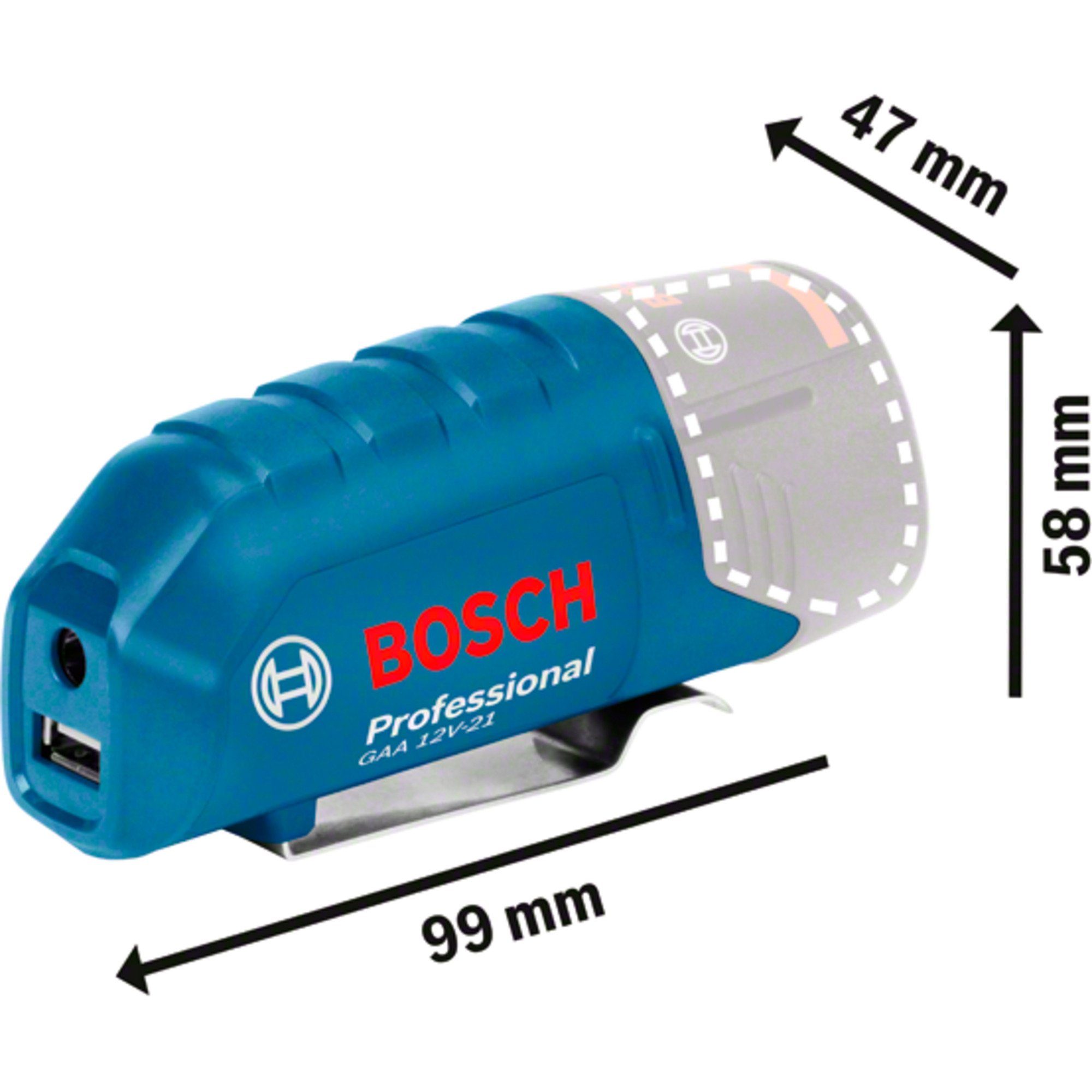 GAA BOSCH 12V-21 Bosch Akku USB-Ladeadapter Professional