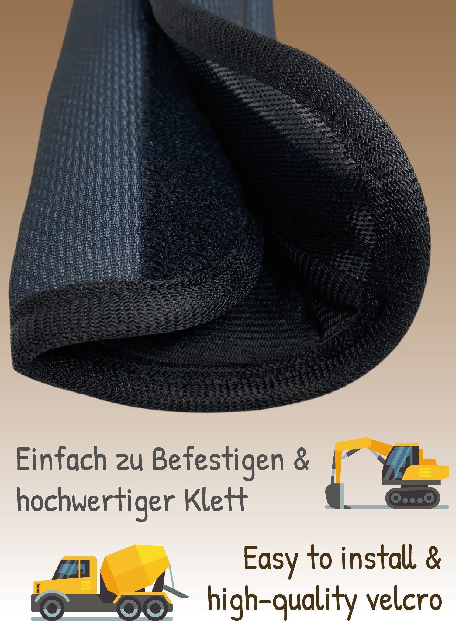 HECKBO Schlafkissen 1x oder 2x HECKBO Kinder Auto Gurtpolster Gurtschutz mit Baufahrzeuge Motiv - Sicherheitsgurt Polster für Kinder und Babys- Ideal für jeden  – Bild 3 von 5
