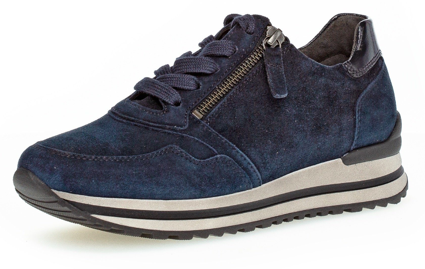 Schaftrand, Gabor H-Weite (dark-blue) mit gepolstertem Keilsneaker Blau Turin