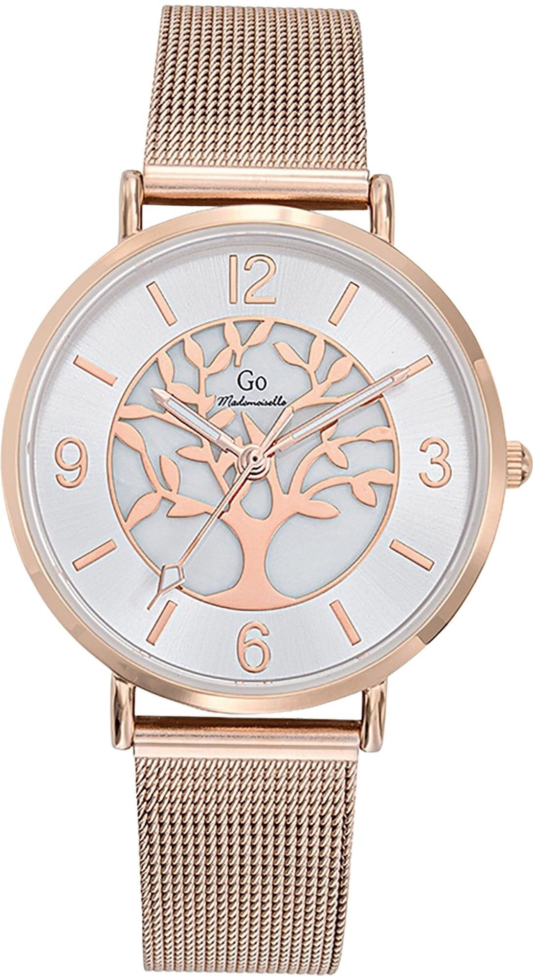 Girl Only Quarzuhr Girl Only GO Damen Armbanduhr, (Analoguhr), Damenuhr GO rosegold, mittel (ca 36mm) Edelstahlarmband, Fashion-Style