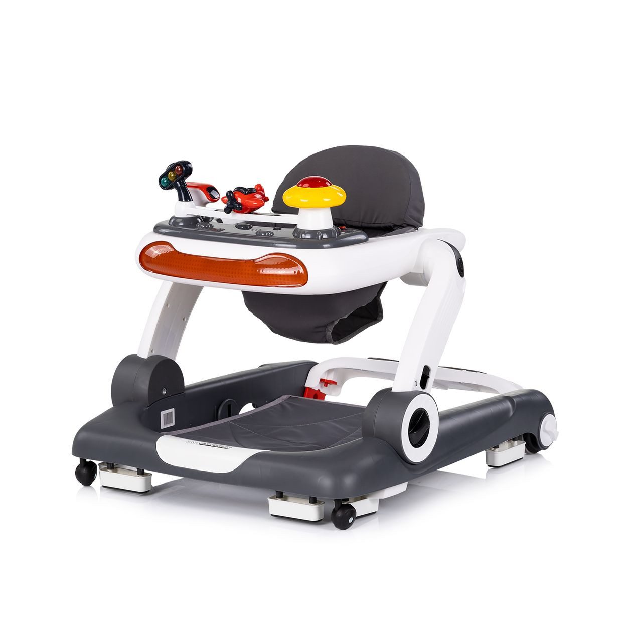 Chipolino Lauflernhilfe little Explorer 4 in 1, Musikpanel, Activity-Center, Silikon-Stopper, höhenverstellbar