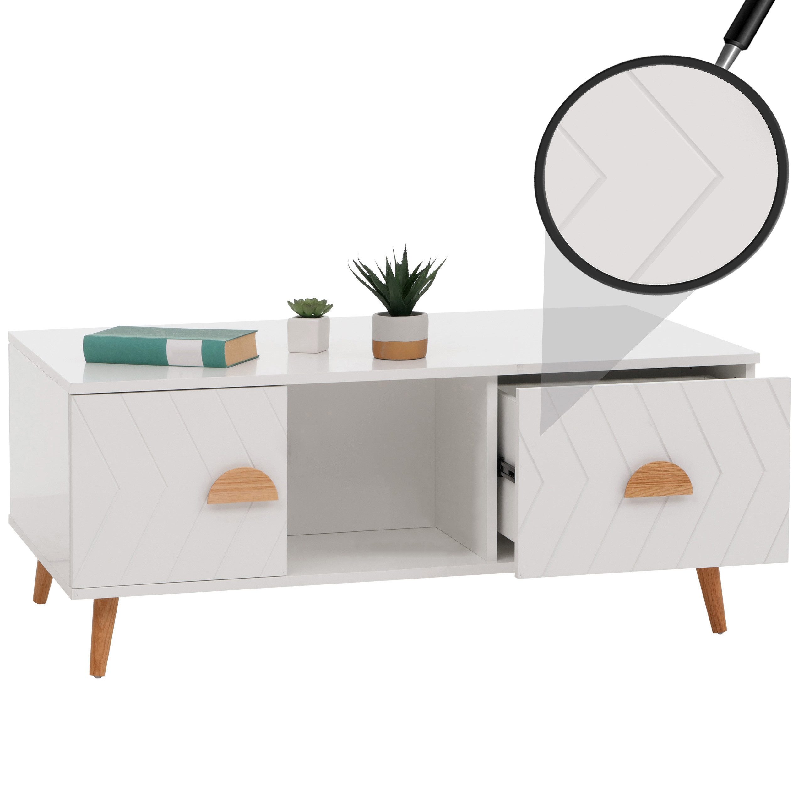 MCW Couchtisch MCW-N89-C, Oberfläche mit Melamin-Beschichtung besonders kratzfest, wasserfest