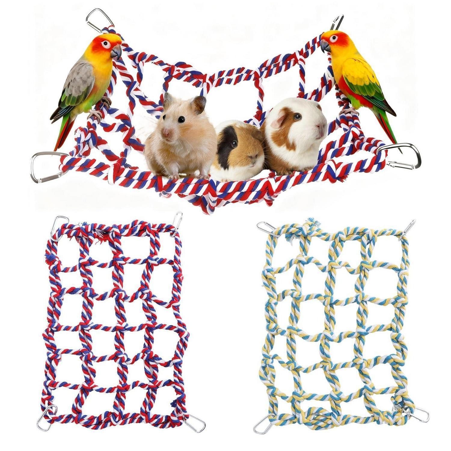 LuxusKollektion Vogelspielplatz Vogel-Seilnetz 2er Pack bunt