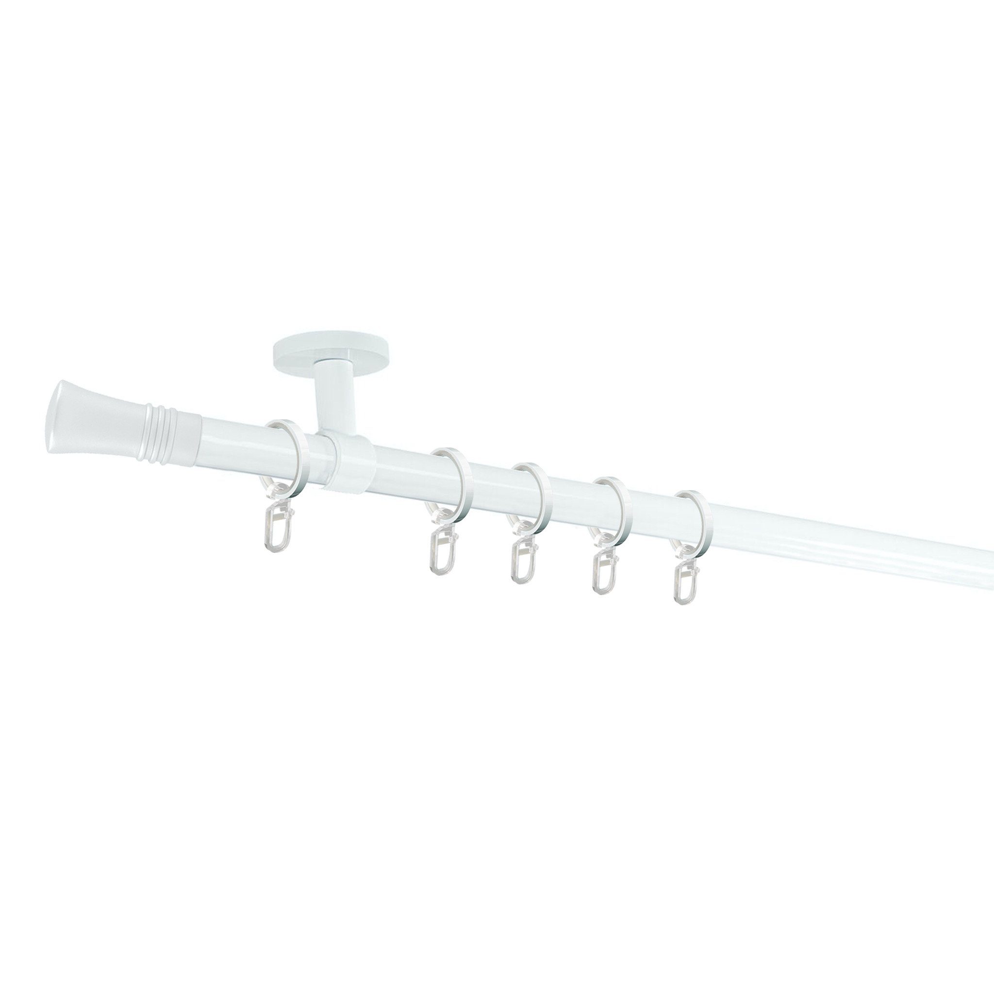 SN DECO GROUP Gardinenstange Lyon, Ø 19 mm, 1-läufig, fixmaß, Verschraubt, Stahl, Komplettset mit Ringen
