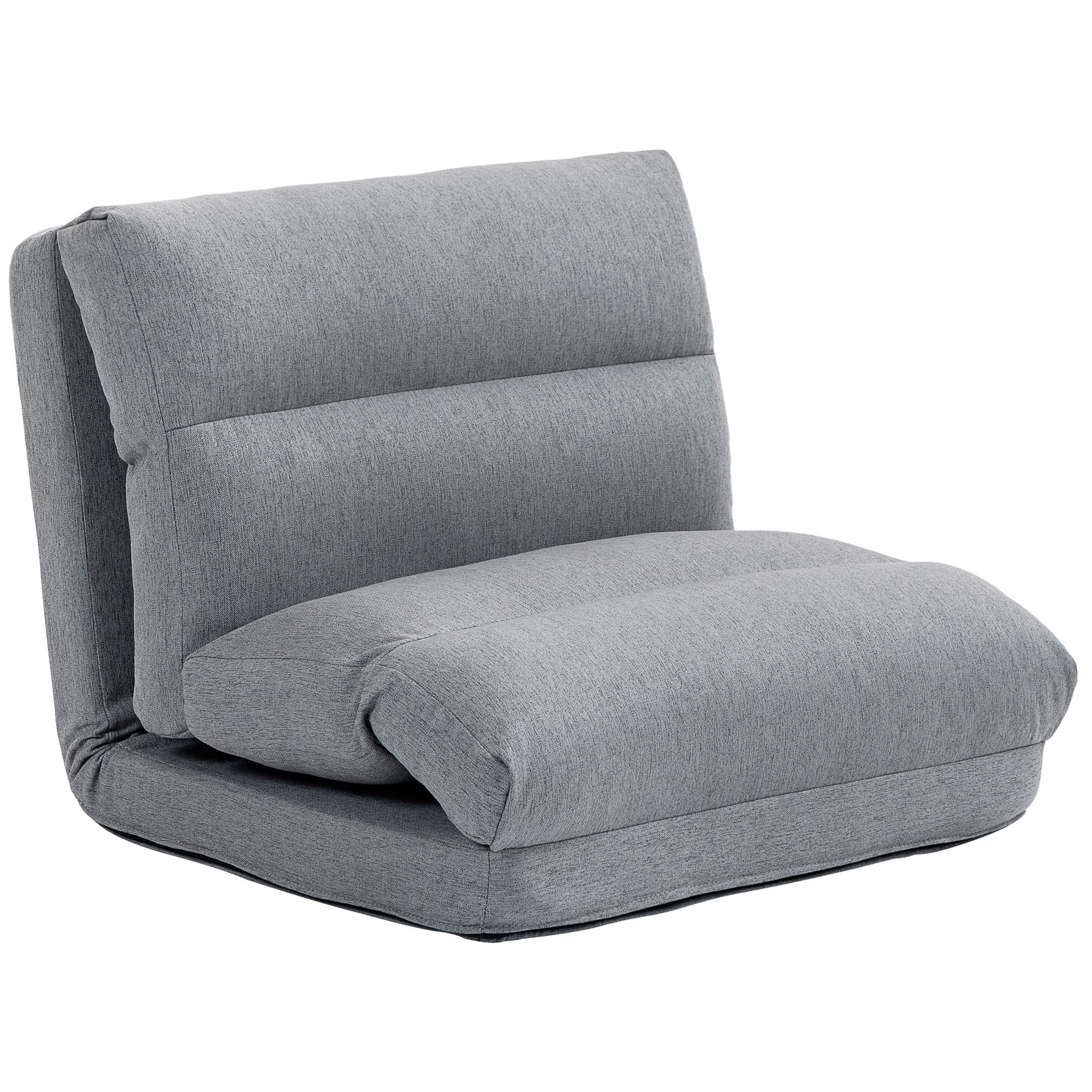 Sitzsack klappbar Bodenstuhl,Sitzsack mit Bettfunktion,70x41x56cm,Leinenoptik