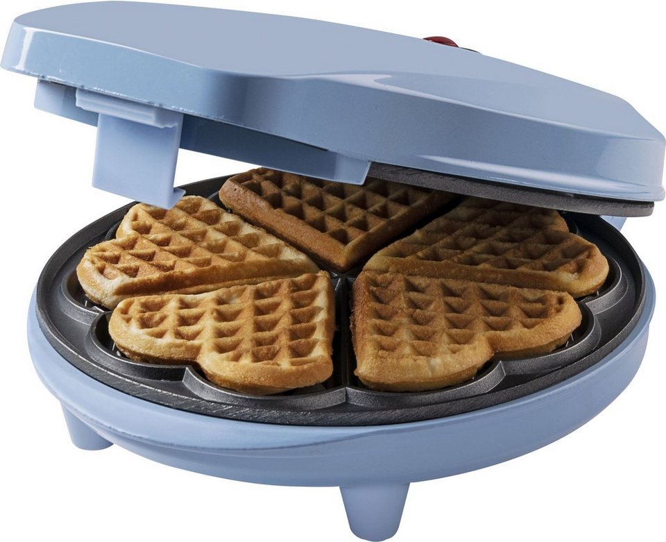 bestron Waffeleisen ASW217B klassische Herzwaffeln, 700 W