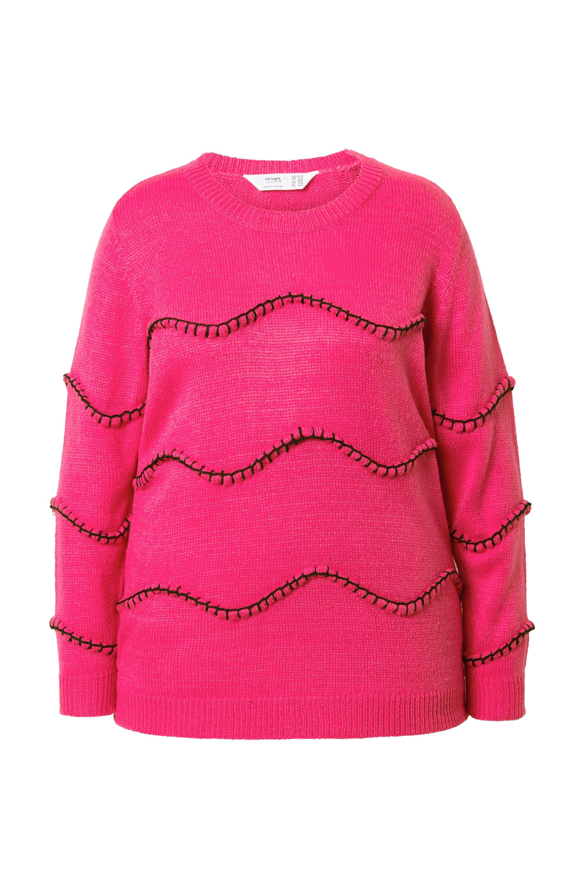 Angel of Style Strickpullover Pullover Straight Fit Wellenmuster günstig online kaufen