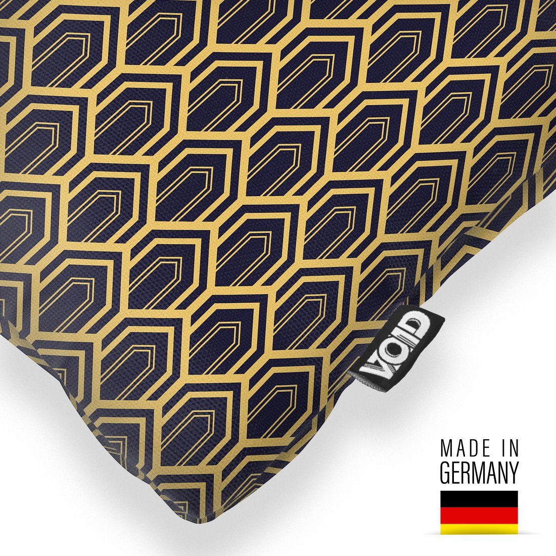 VOID Kissenbezug, (1 Stück), Art Deco Muster Blau Retro Kunst Luxus Wohnzimmer ration klassisch ge