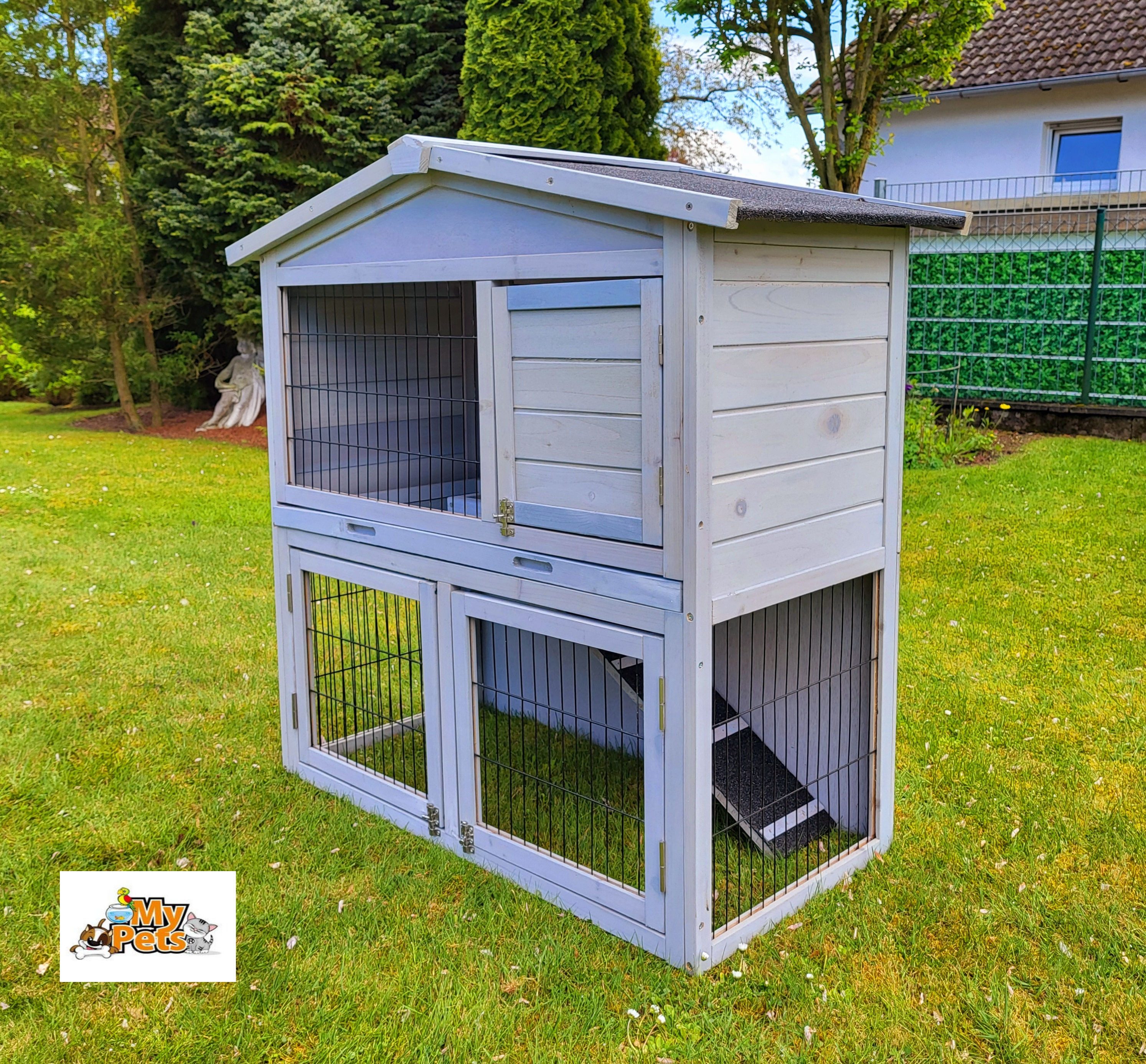 BruKa Kleintierstall Hasenstall KLOPFER Kleintiergehege Kaninchenstall Käfi günstig online kaufen