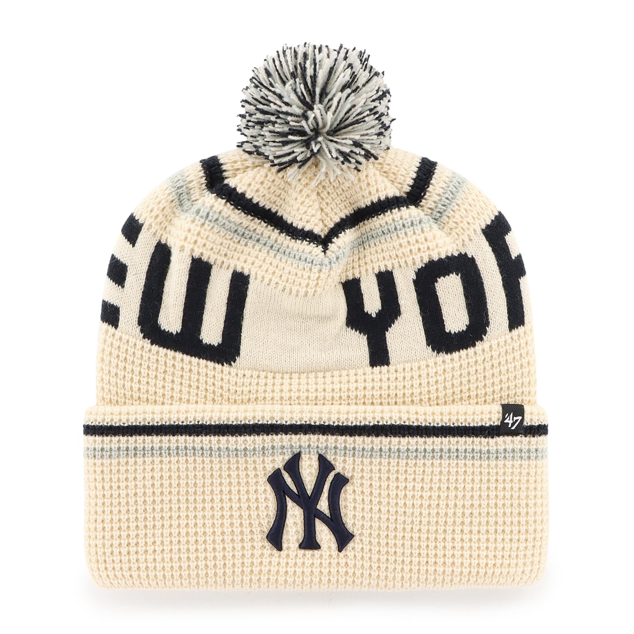 '47 Brand Bommelmütze '47 Brand MLB Beanie Quattrle '47 Cuff Knit New York Yankees Natural (Beanie, Beanie, Bommelmütze) Bommel