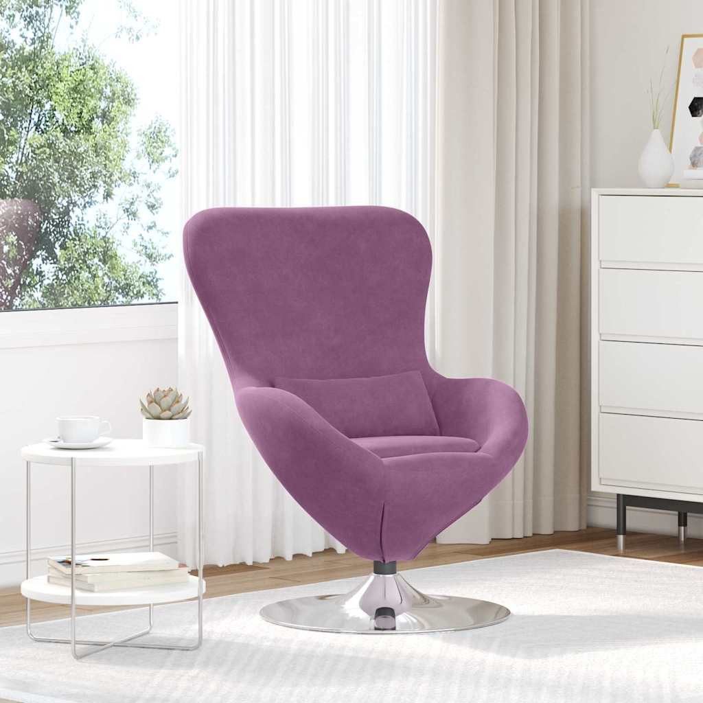 vidaXL Sessel Eiersessel Lila Samt (1-St)
