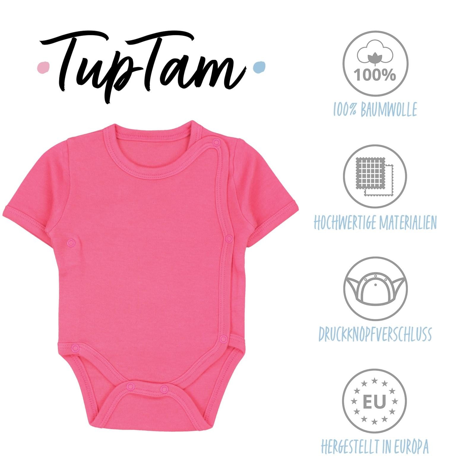 TupTam Kurzarmwickelbody TupTam Baby Mädchen Kurzarm Wickelbody Baumwolle 5er Set