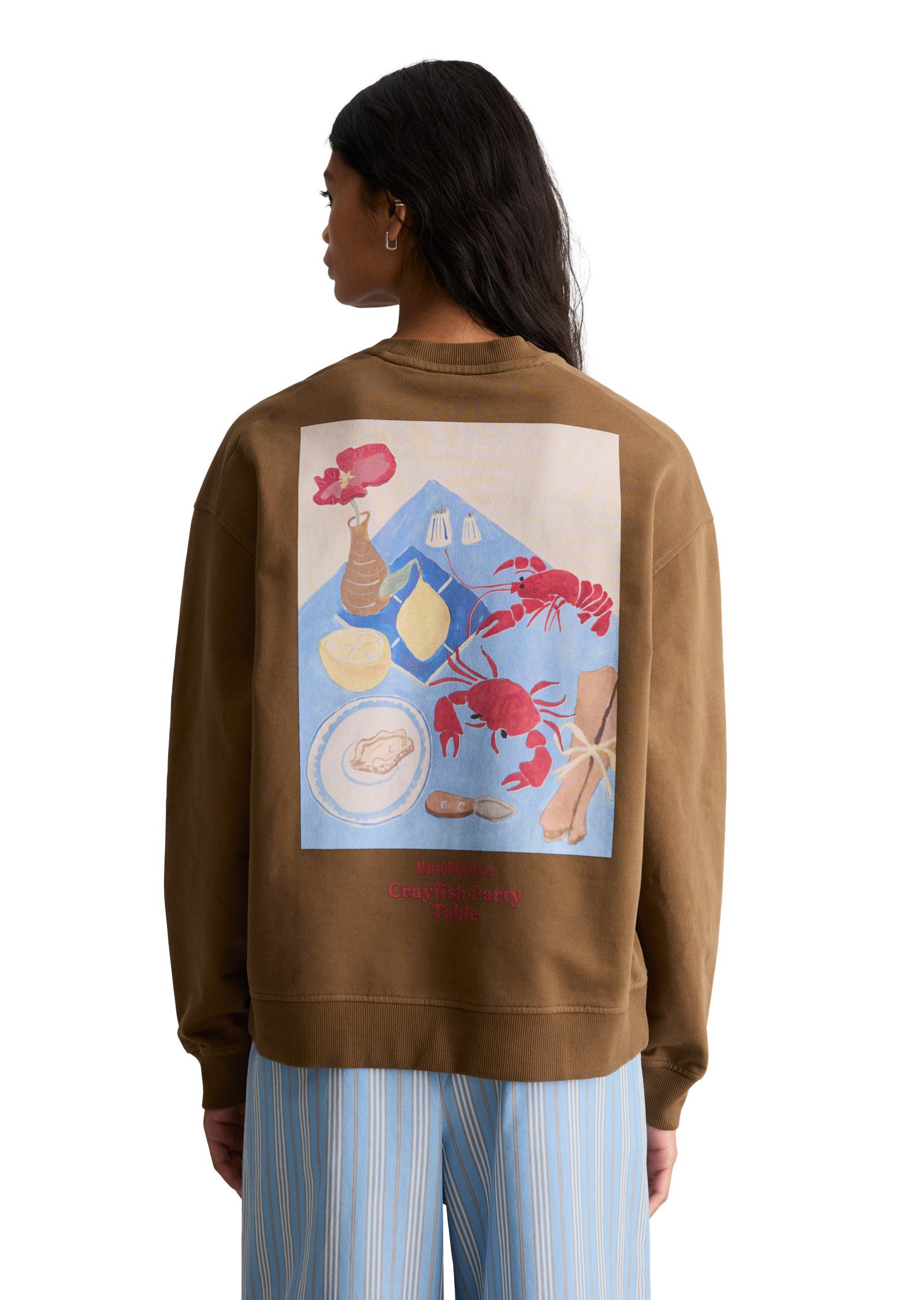 Marc O'Polo DENIM Sweatshirt mit markantem Rückenprint