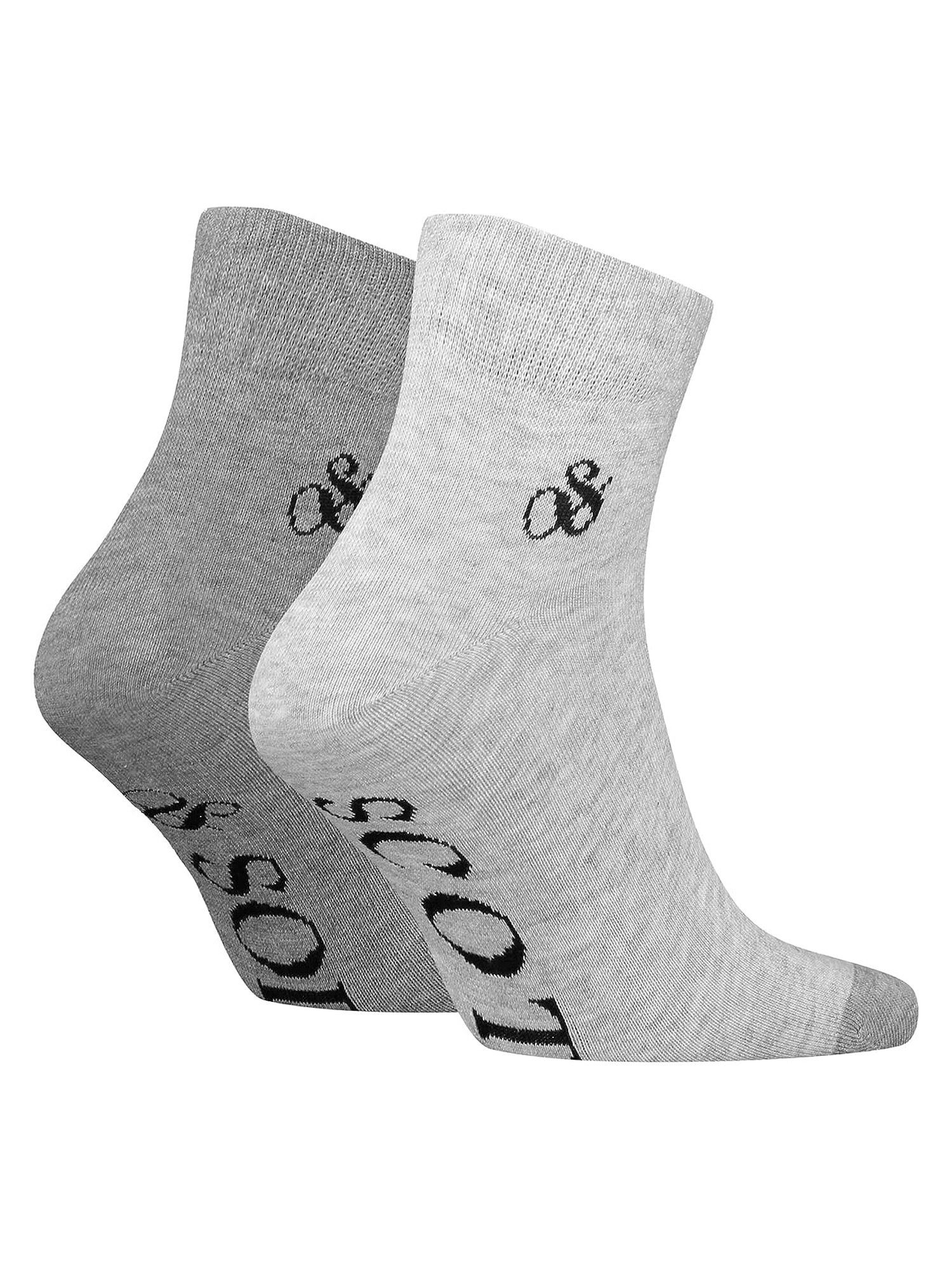 (2-Paar) & Dip Toe Socks grau Soda Quarter Doppelpack Scotch Socken Socken