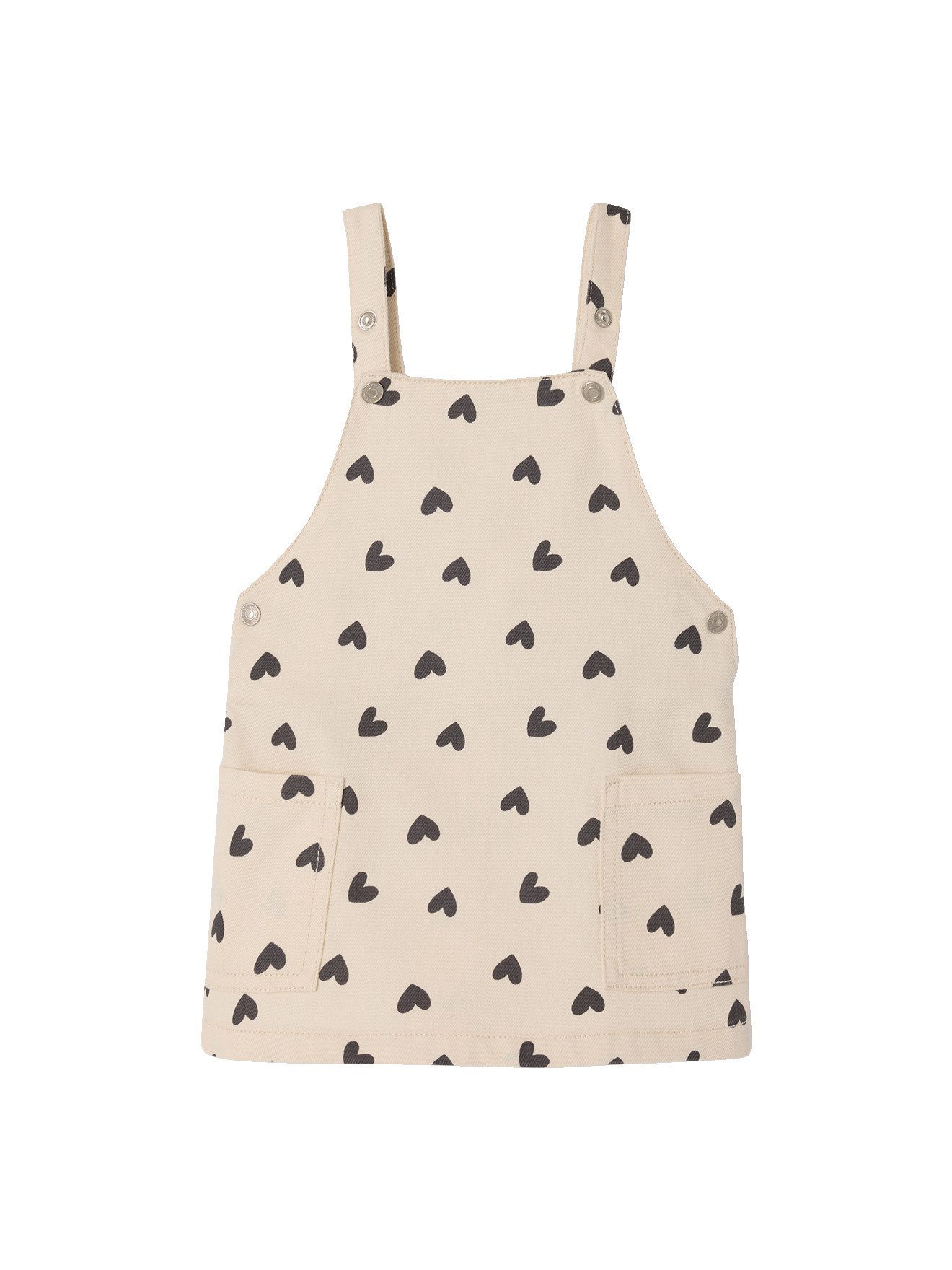 Minikleid Baby Latzkleid mit Herz-Print