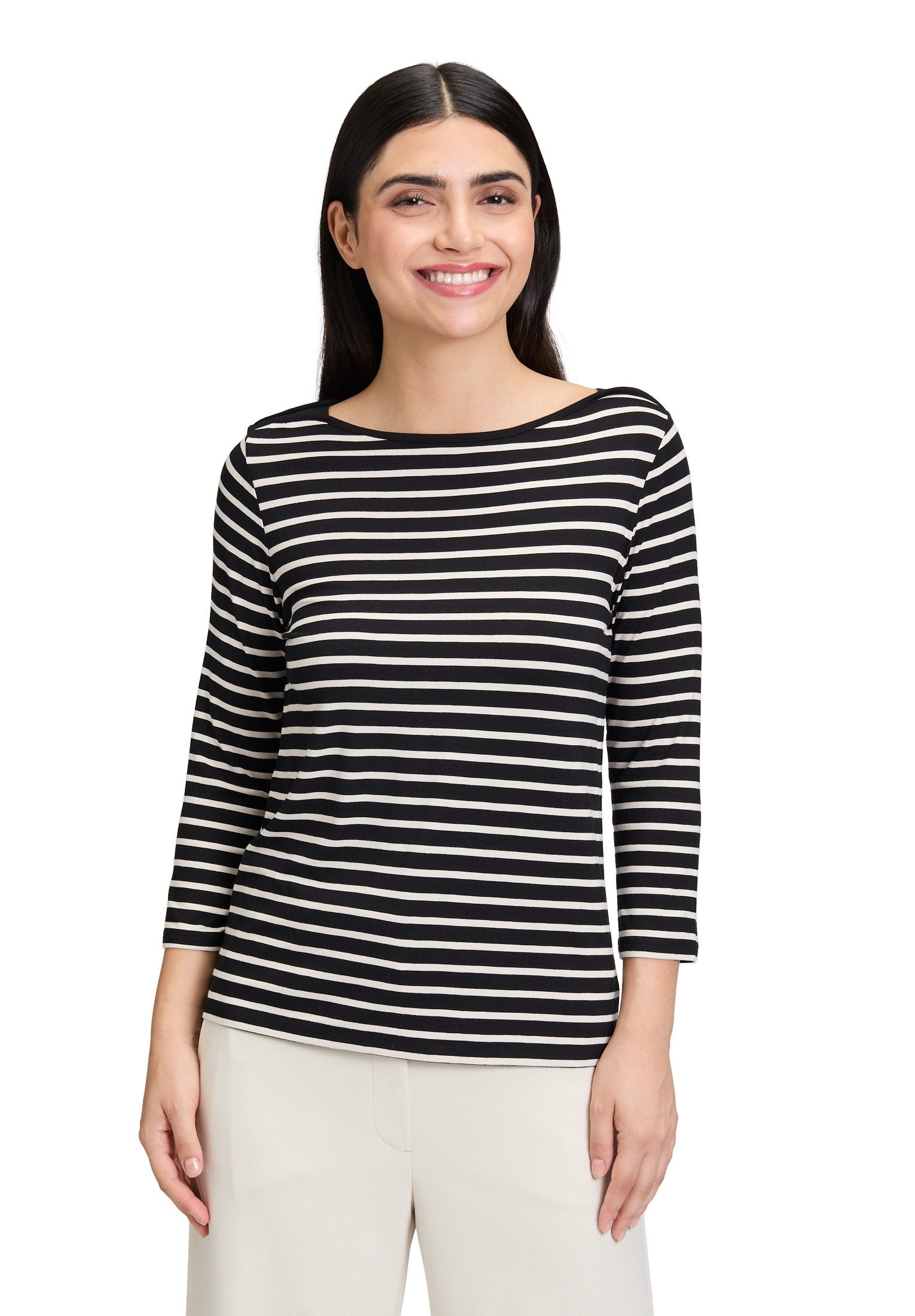3/4-Arm-Shirt Betty Barclay Ringelshirt mit U-Boot-Ausschnitt