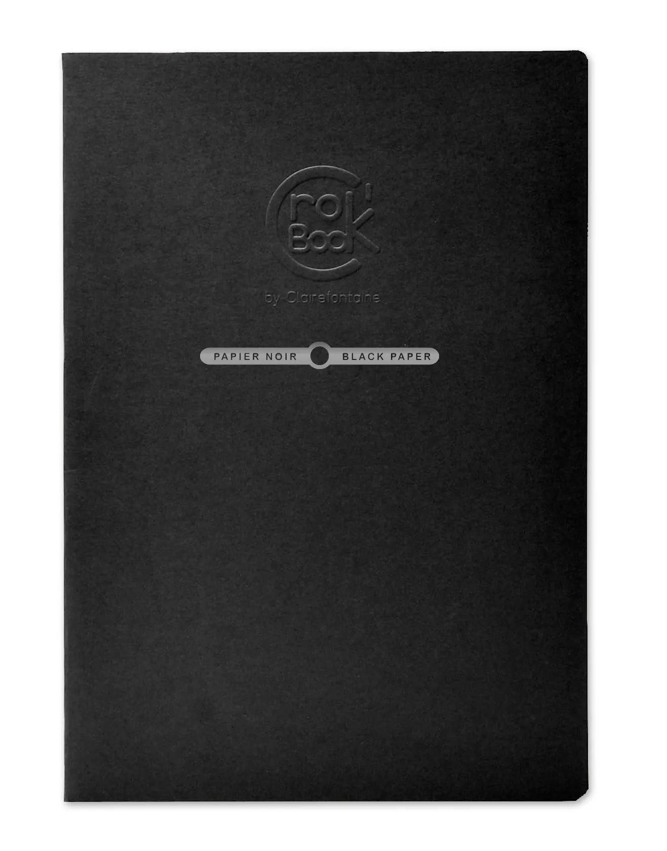 CLAIREFONTAINE Zeichenpapier 5x Skizzenheft A3 Hochformat 20 Blatt schwarz Schwarz 60317C, Notizbuch