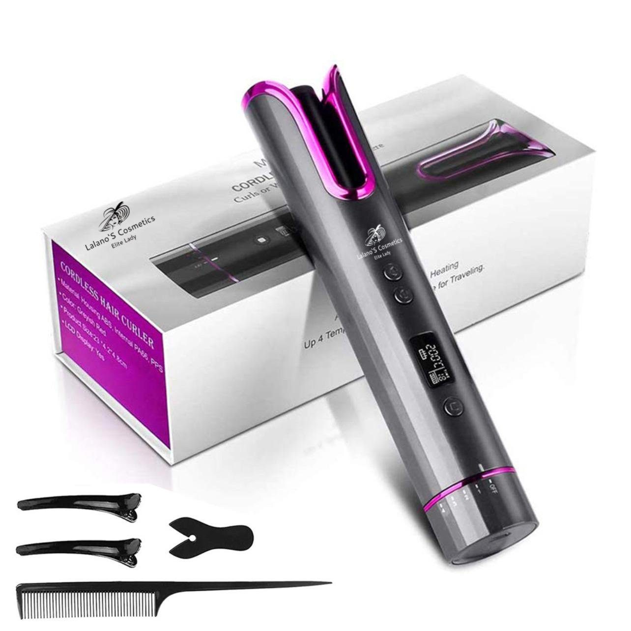 Cosmetics Smart (Lockendreher), Hitzeisolierung Keramik Lalano`S mit automatischer, Hair Beschichtung doppelter Lockenstab Curler kabelloser