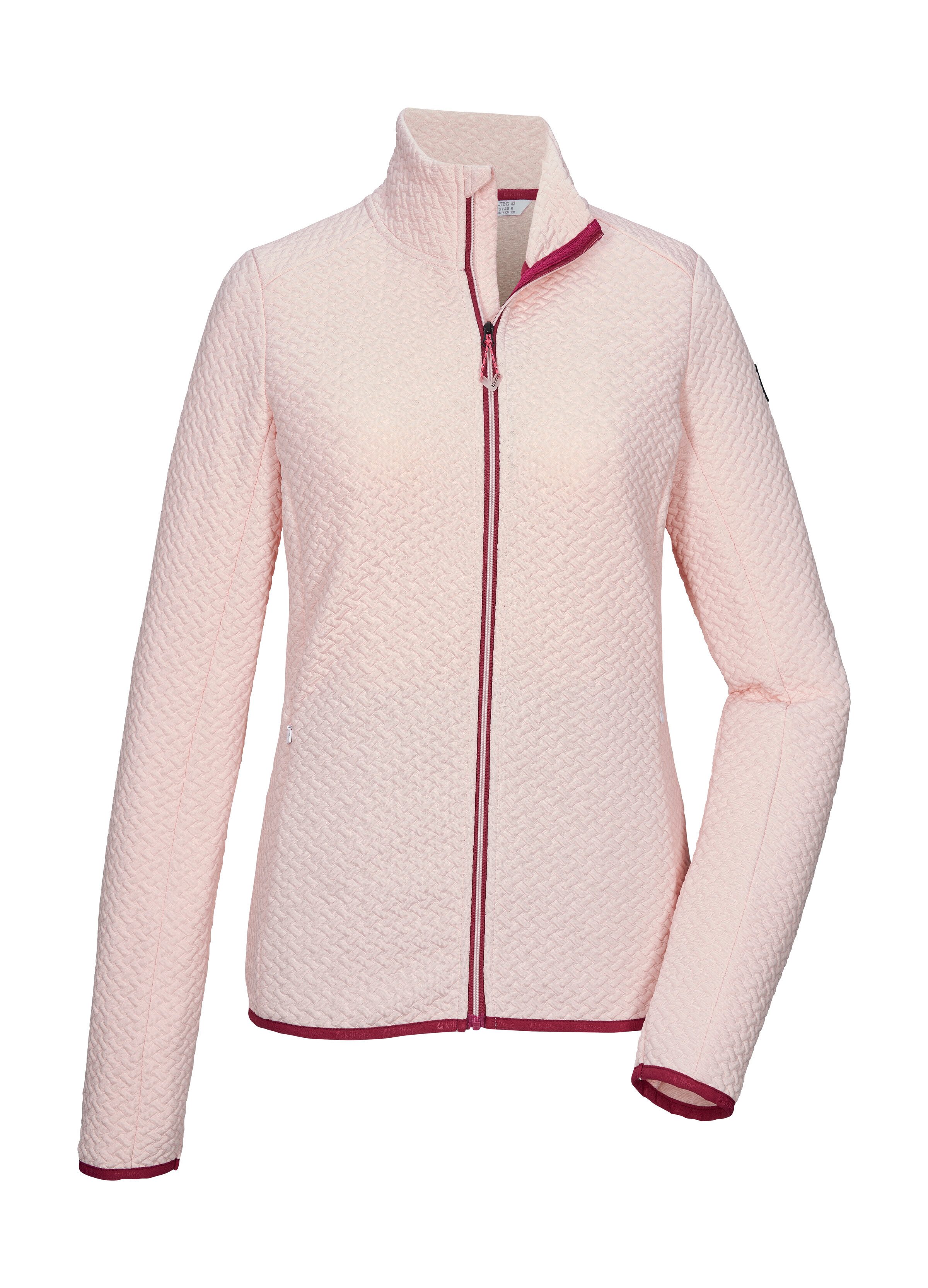 Killtec Strickjacke KOS 79 WMN FLX JCKT Powerstretchjacke mit Flechtmuster, 2-Wege-Stretch, Kinnschutz