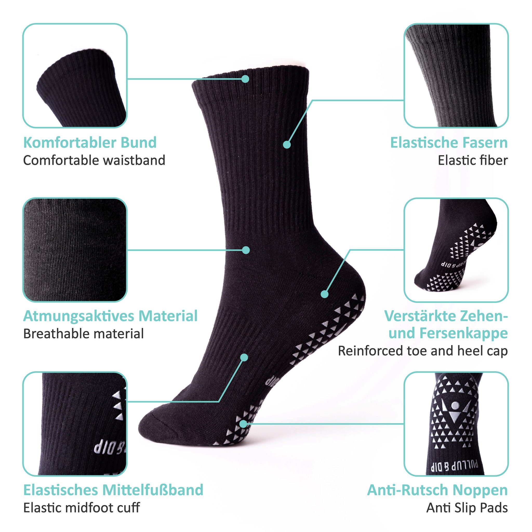 Pullup & Dip Sportsocken Anti-Rutsch Sportsocken, günstig online kaufen