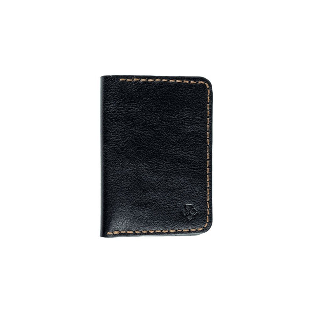 Zeitloses Vintage Wallet QIRAS aus sorgfältig Schwarz Geldbörse Look, Design Kartenetui - ausgewähltem handgenäht Smart Geldbörse (1-tlg), im Portemonnaie Leder. Lord