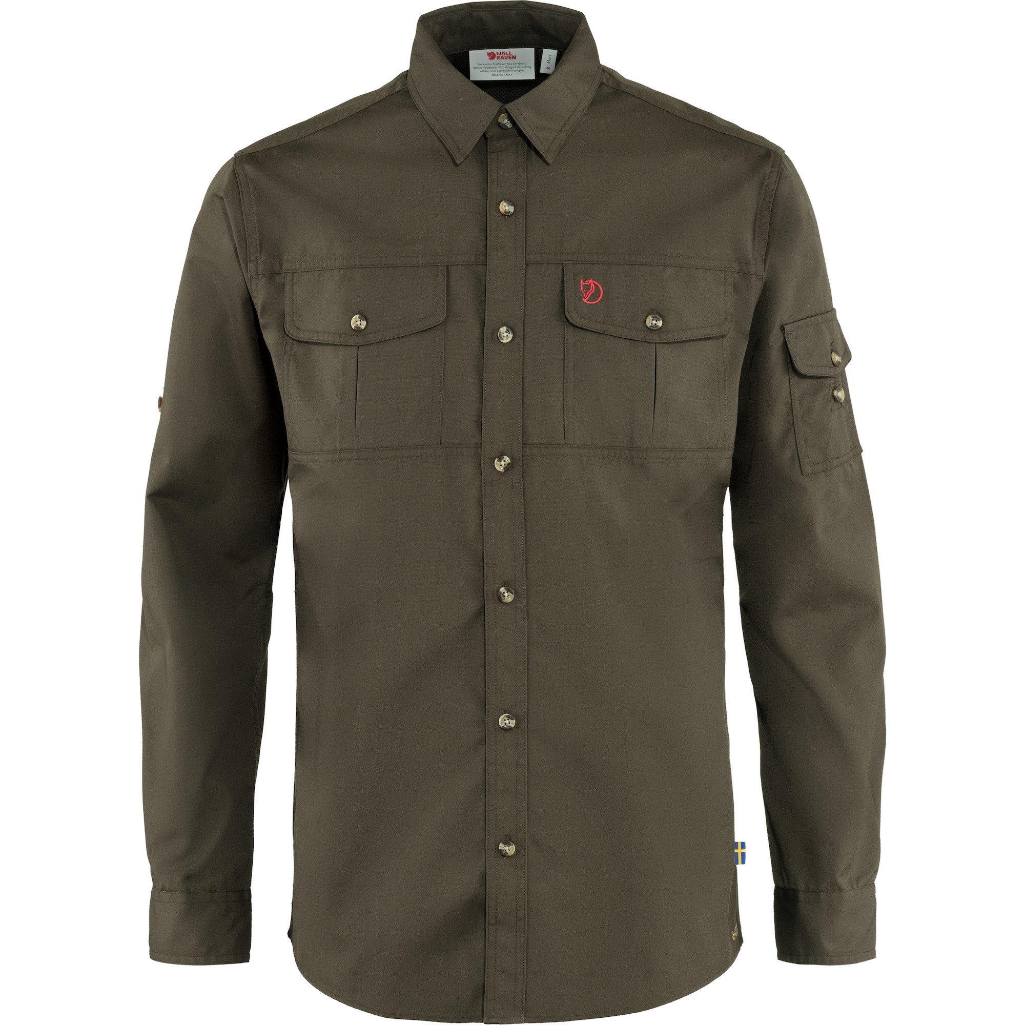 Outdoorhemd FJÄLLRÄVEN Trekking Shirt LS Dark Olive