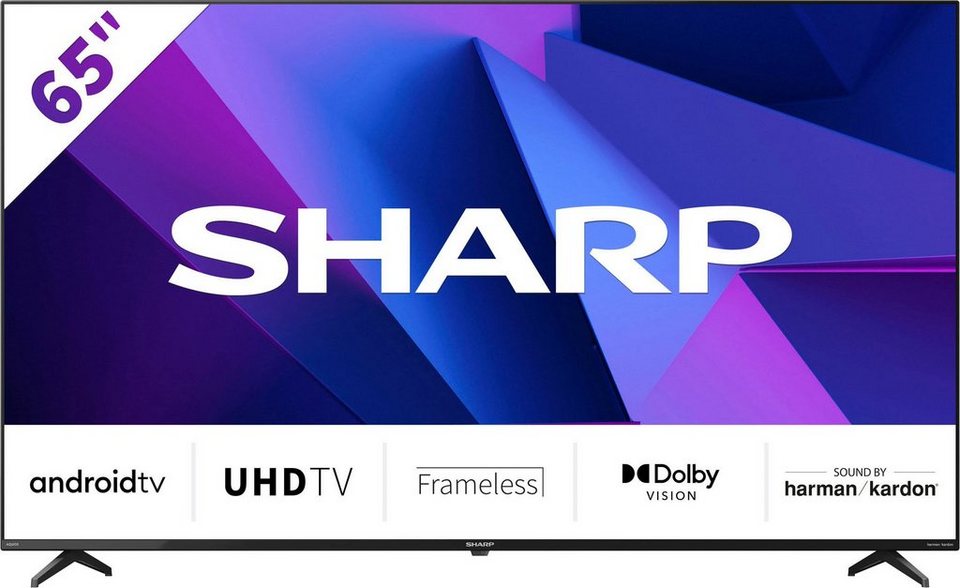 Sharp 4T-C65FNx LED-Fernseher (164 cm/65 Zoll, 4K Ultra HD, Android TV,  Smart-TV), Integrierter Triple Tuner (DVB-T2/T/S/S2/C), AM 800 (Active  Motion)