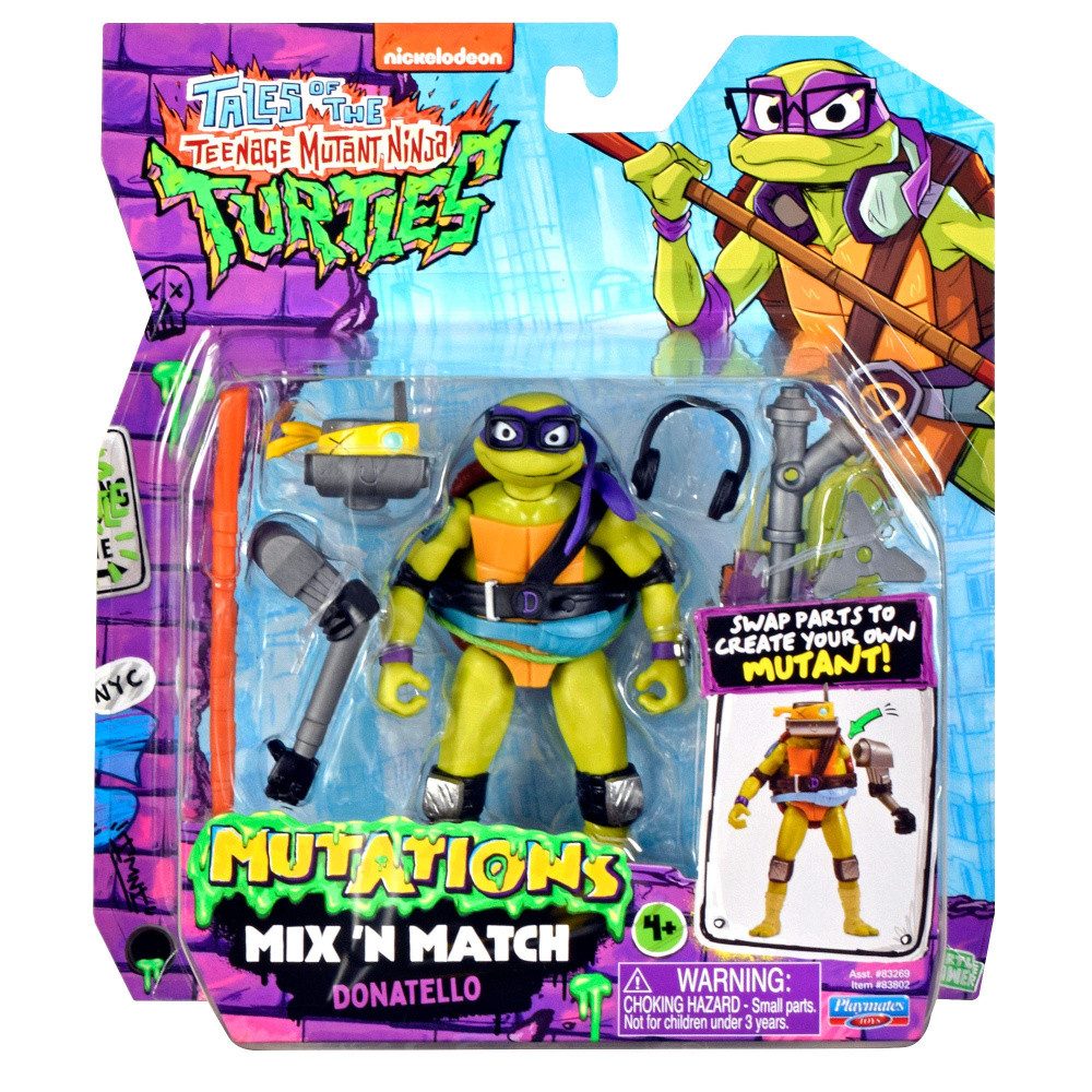 Playmates Toys Actionfigur Die Abenteuer der Teenage Mutant Ninja Turtles Mix 'n Match Actionfigu