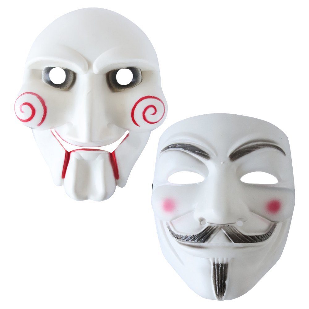 Jormftte Verkleidungsmaske »Halloween Gesichtsmaske Retro Verdicken Horror  für Festivals, Maskerade Party, Karneval«, (Satz, 2 Stück Halloween-Masken),  Die Markierungen auf der Maske sind klar und deutlich und das Design ist  großartig. online kaufen