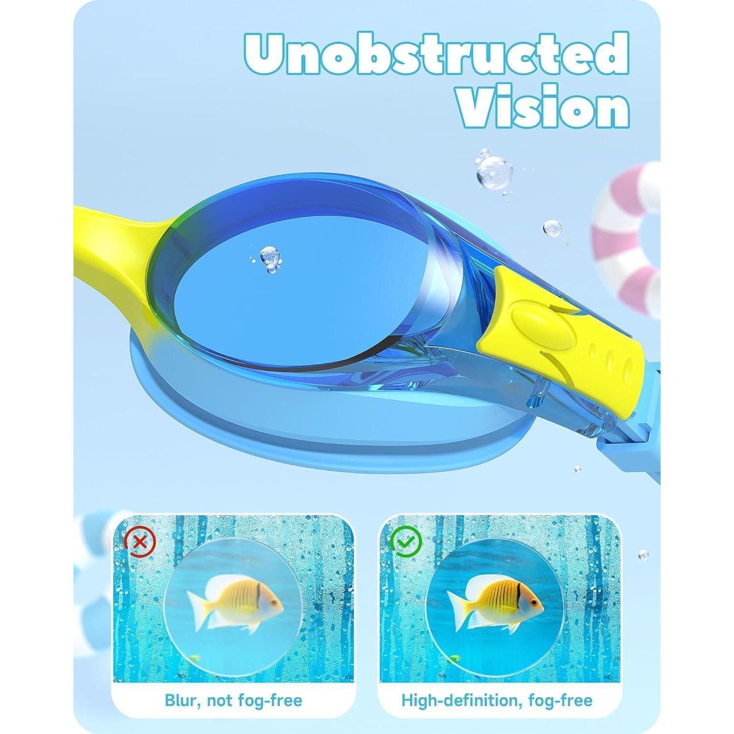 LuxusKollektion Schwimmbrille Schwimmbrille Kinder Jungen Mädchen UV Schutz Blau + Grün