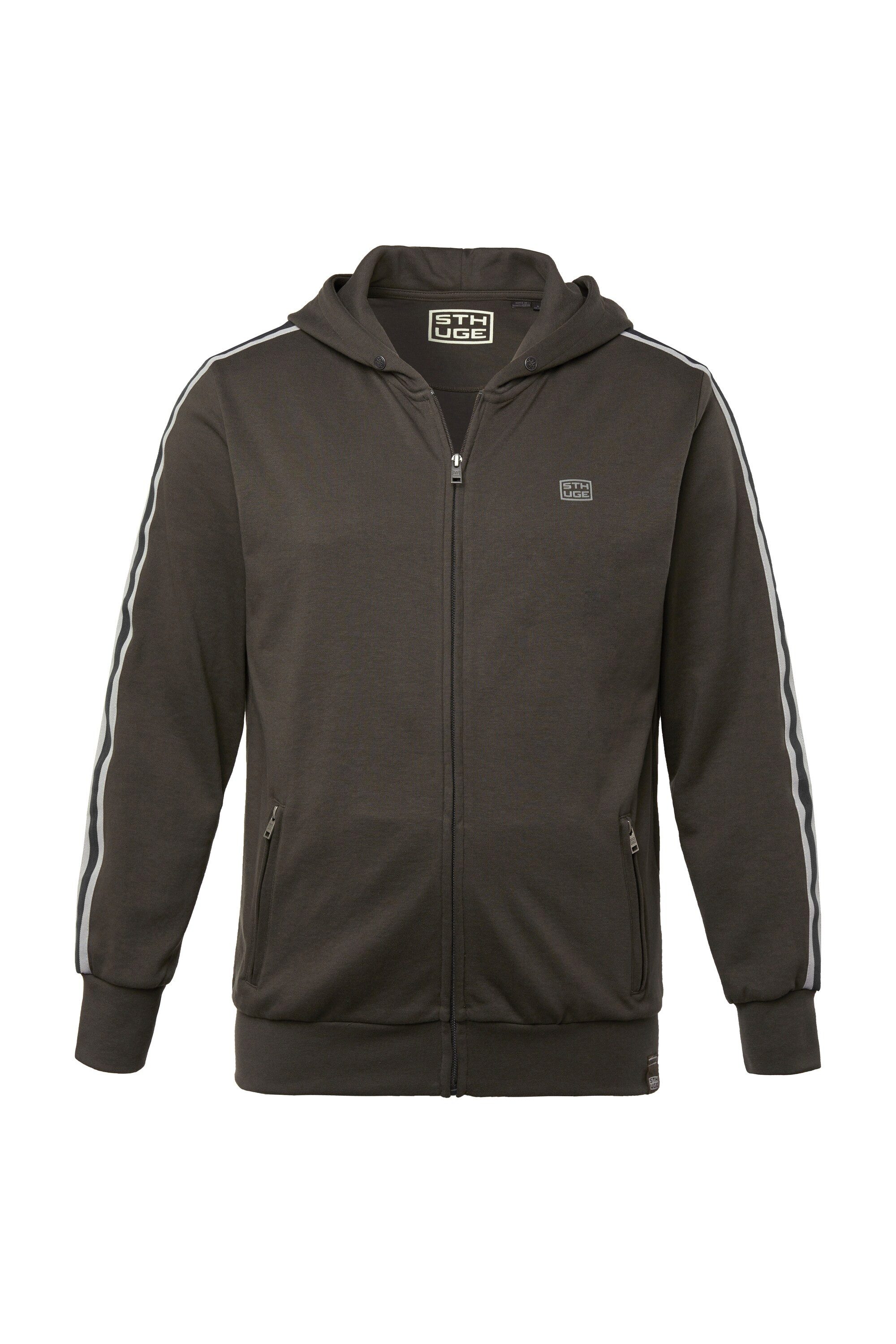 STHUGE Sweatshirt STHUGE Hoodiejacke Sweat Ärmelstreifen günstig online kaufen