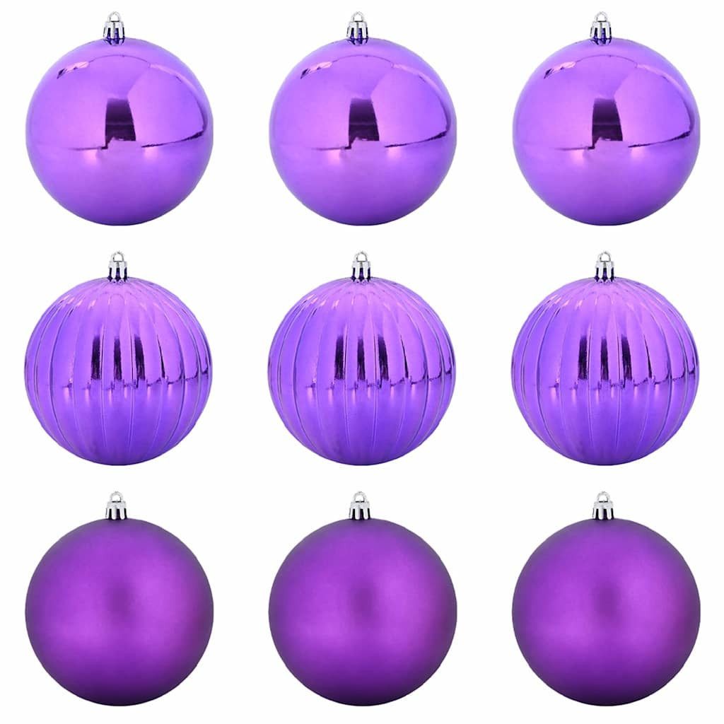 vidaXL Christbaumschmuck Weihnachtskugelset XL 9 pcs Lila Kunststoff (9-tlg)
