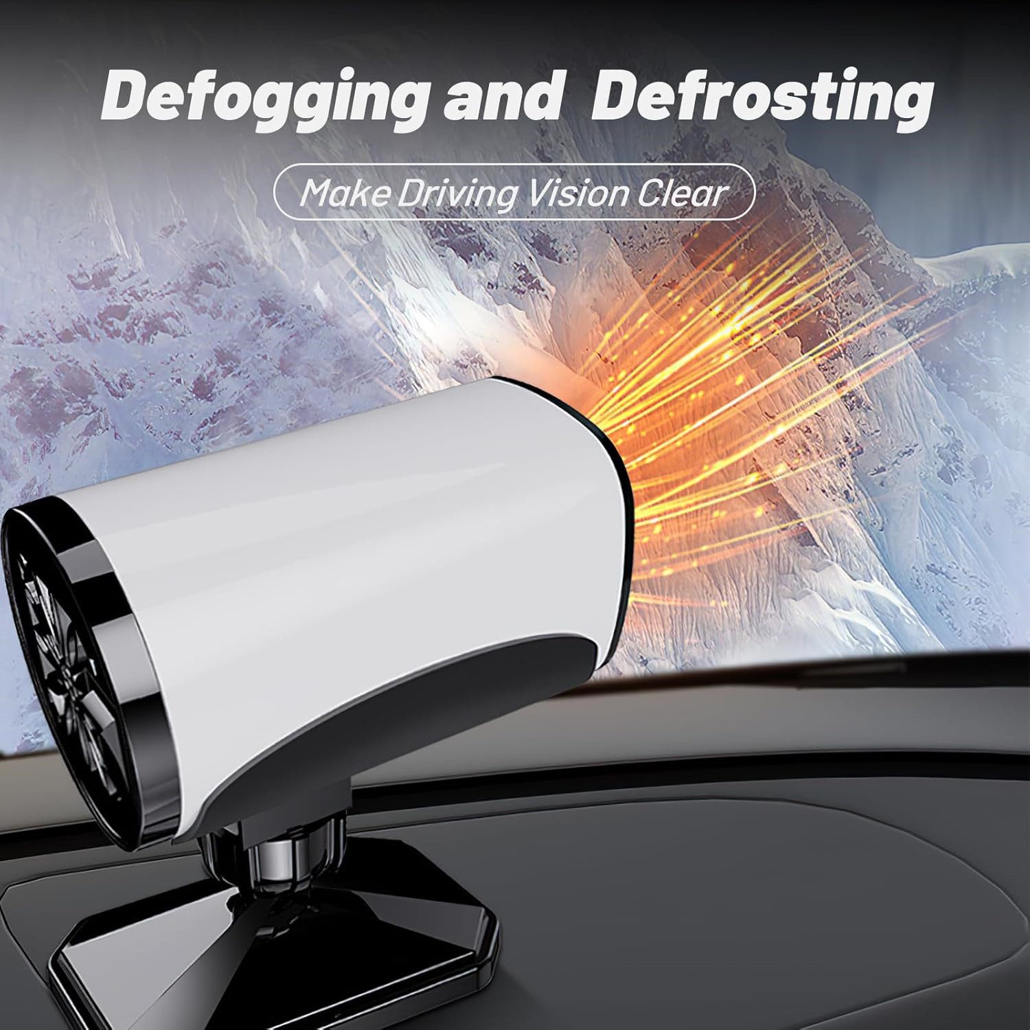 autolock Auto-Entfeuchter Tragbare Autoheizung, 2 in 1 schnelle Heizung Defrost Defogger