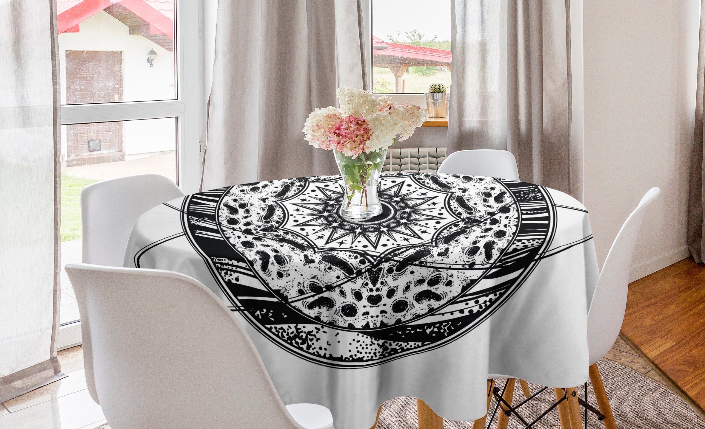 Kreis Küche Galaxy Esszimmer Abakuhaus Hoops Mandala Orbital für Dekoration, Abdeckung Tischdecke Tischdecke
