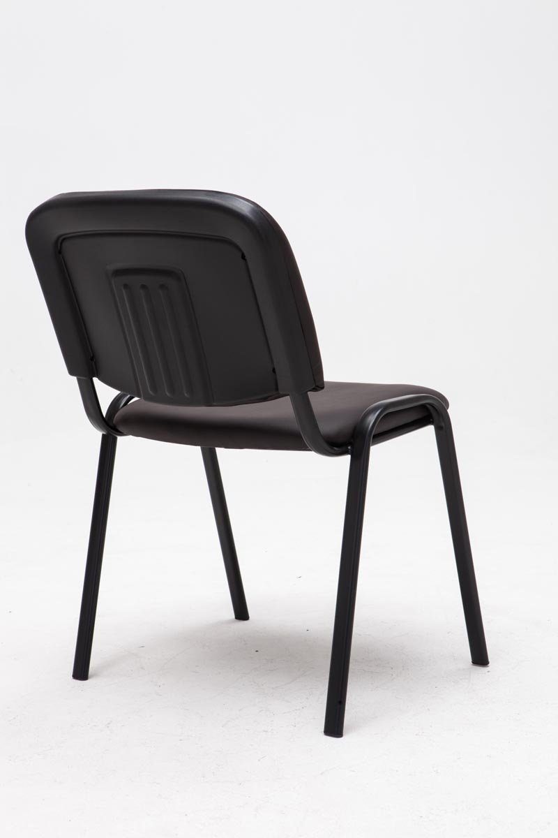 Messestuhl), Konferenzstuhl Kunstleder Gestell: schwarz Polsterung - Metall mit - Keen Besucherstuhl - hochwertiger Sitzfläche: matt - TPFLiving Warteraumstuhl braun (Besprechungsstuhl