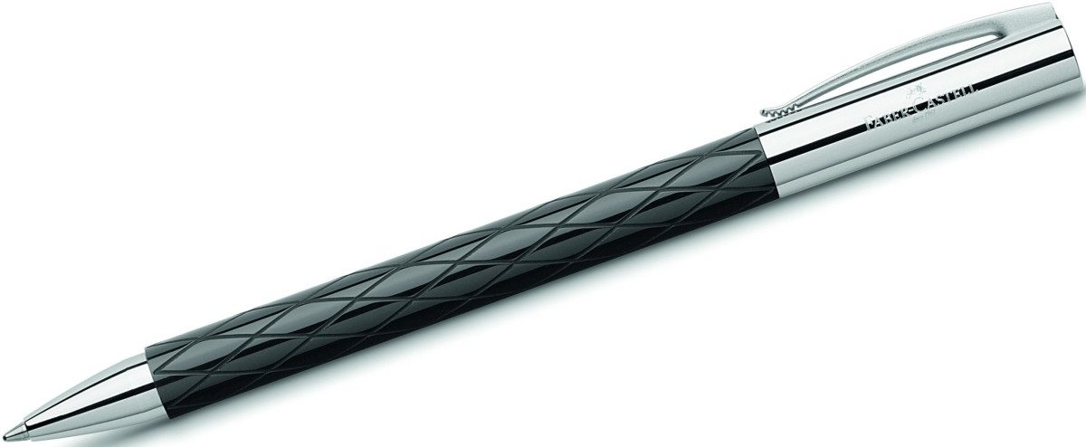 Faber-Castell Füllfederhalter Drehkugelschreiber Ambition Edelharz Rhombus schwarz im Geschenketui
