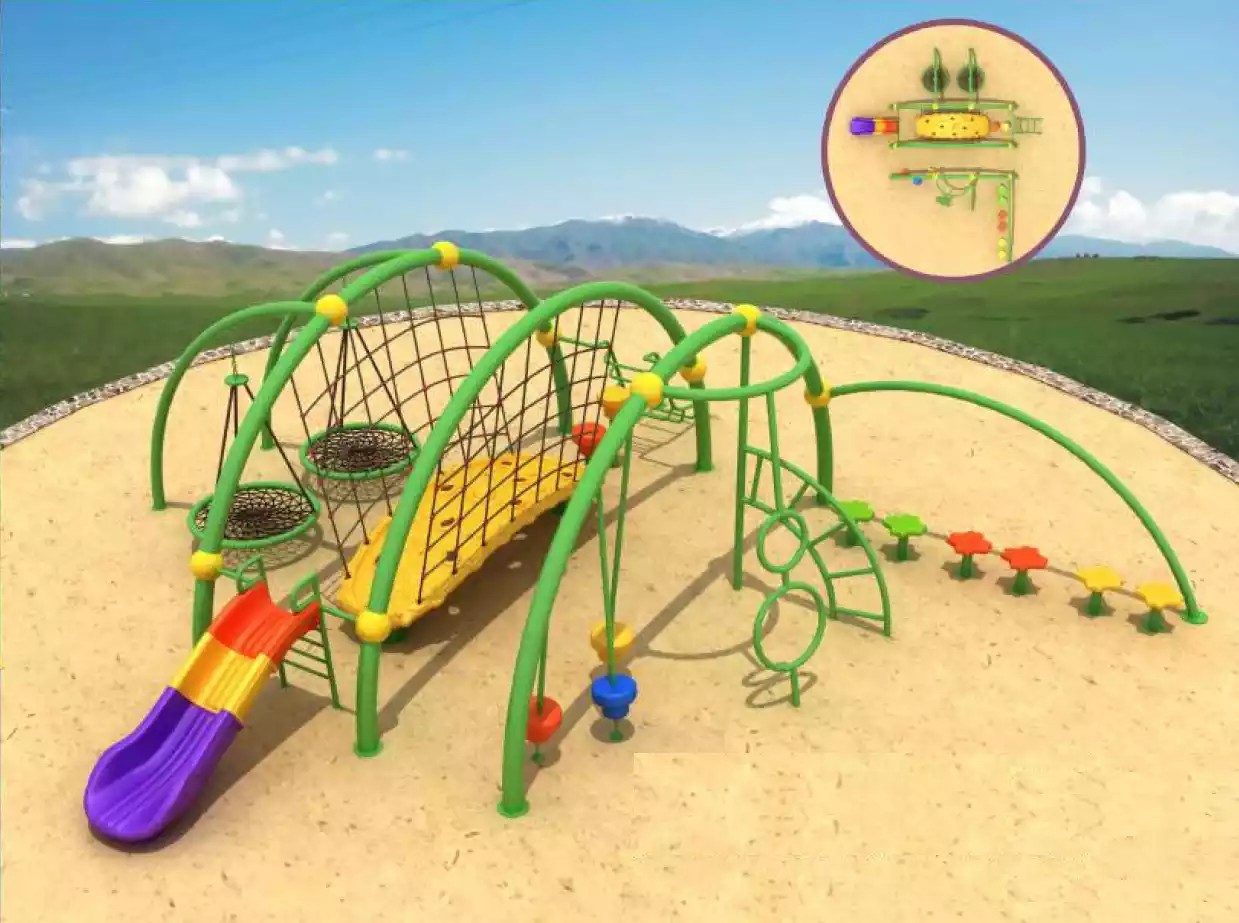 JVmoebel Klettergerüst Klettergerüst mit Rutsche aus robustem Material für aktive Kinder, Made in Europa