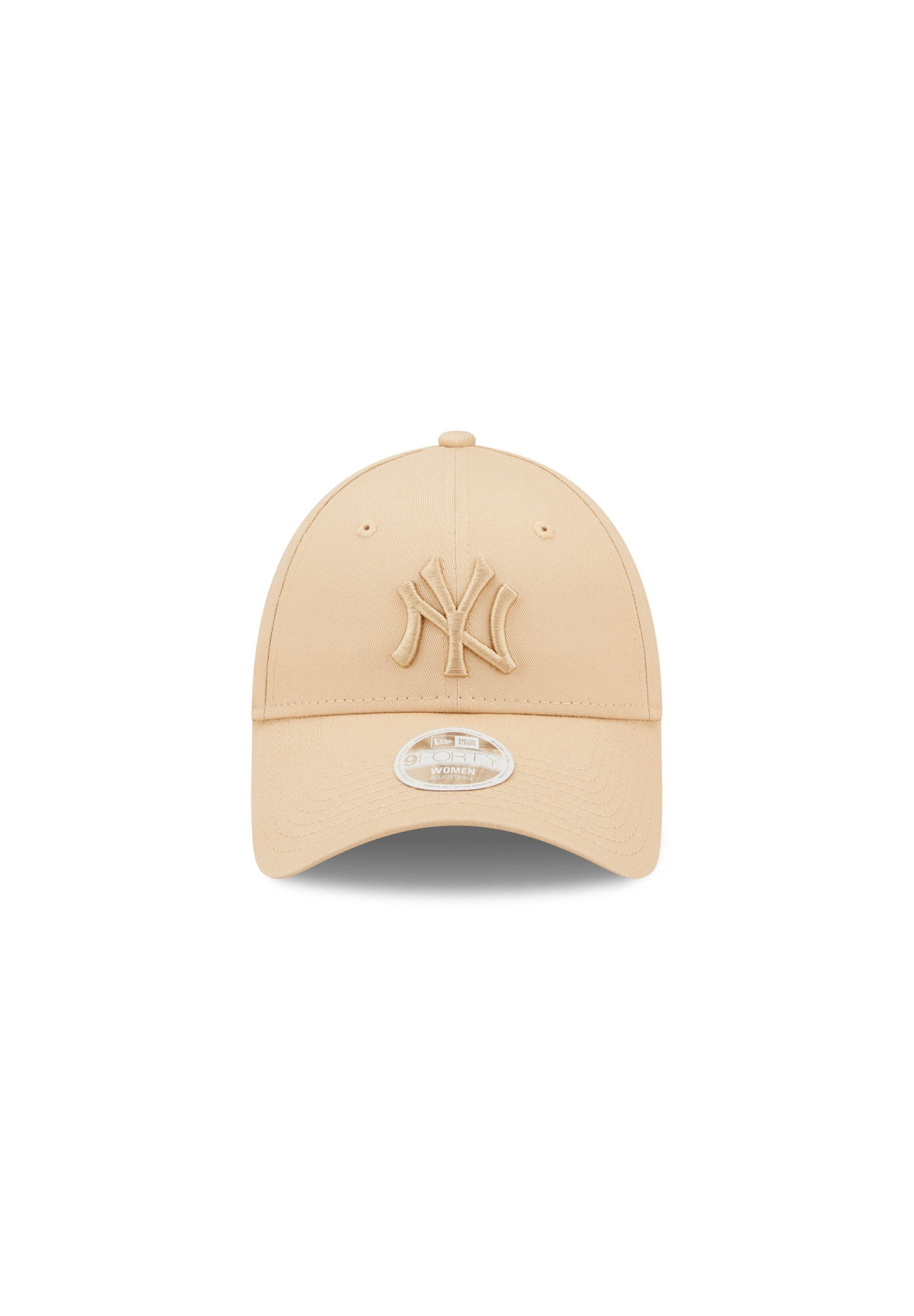 New Era Baseball Cap New York Yankees MLB League Essential Beige 9Forty Adjustable Women Ca (1-St)