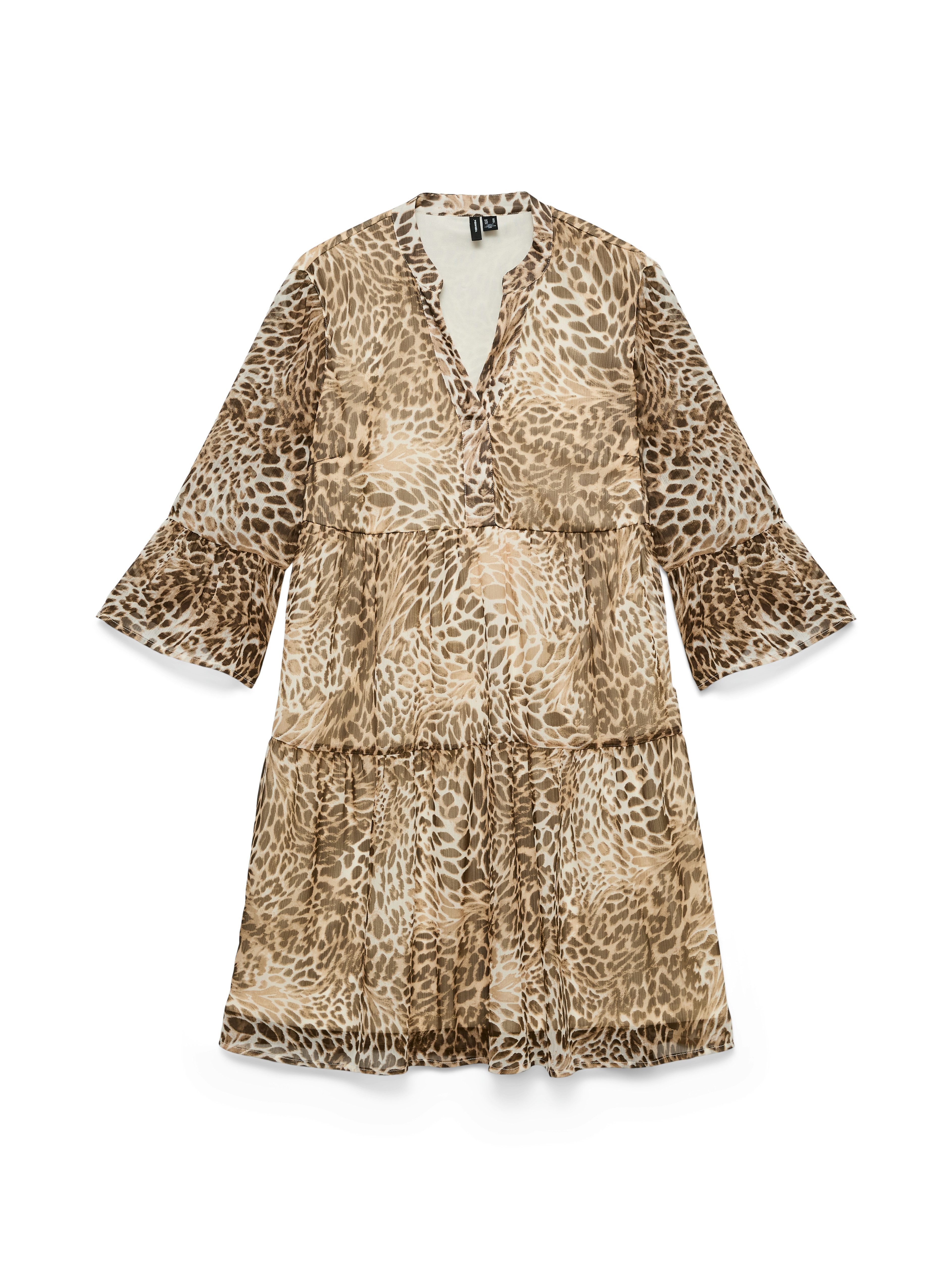 Vero Moda Tunikakleid VMSMILLA 3/4 SHORT DRESS WVN GA Kunstfaser, regular fit