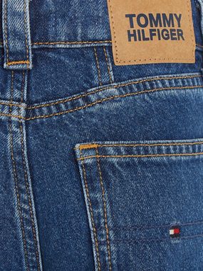 Tommy Hilfiger 5-Pocket-Jeans GIRLFRIEND MID BLUE Kinder Kids Junior MiniMe,mit Leder-Brandlabel am hinteren Bund