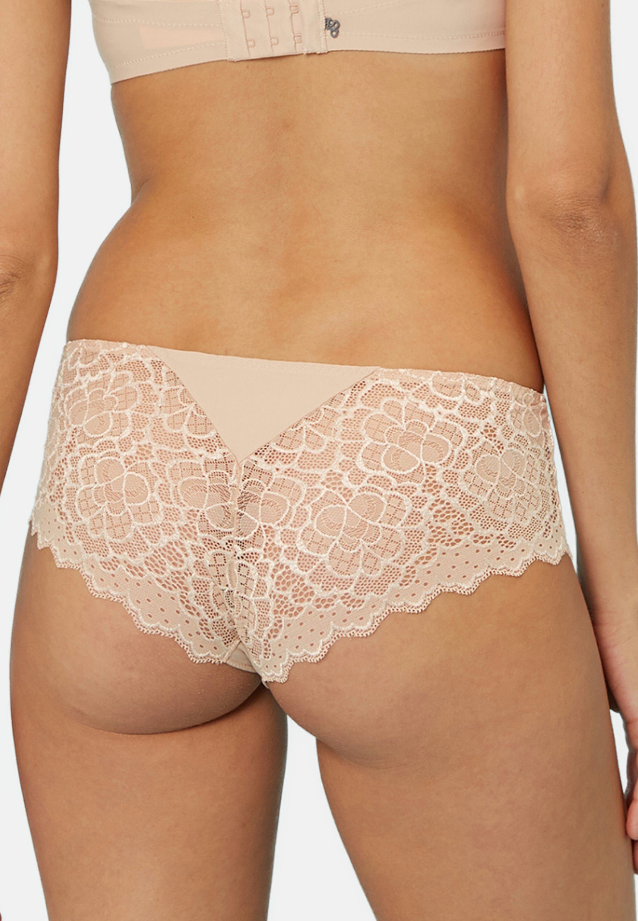 - Short Caresse Muster, PERELE Bund mit Beige Rose grafischem Elastischer (1-St) Spitze SIMONE Slip Panty